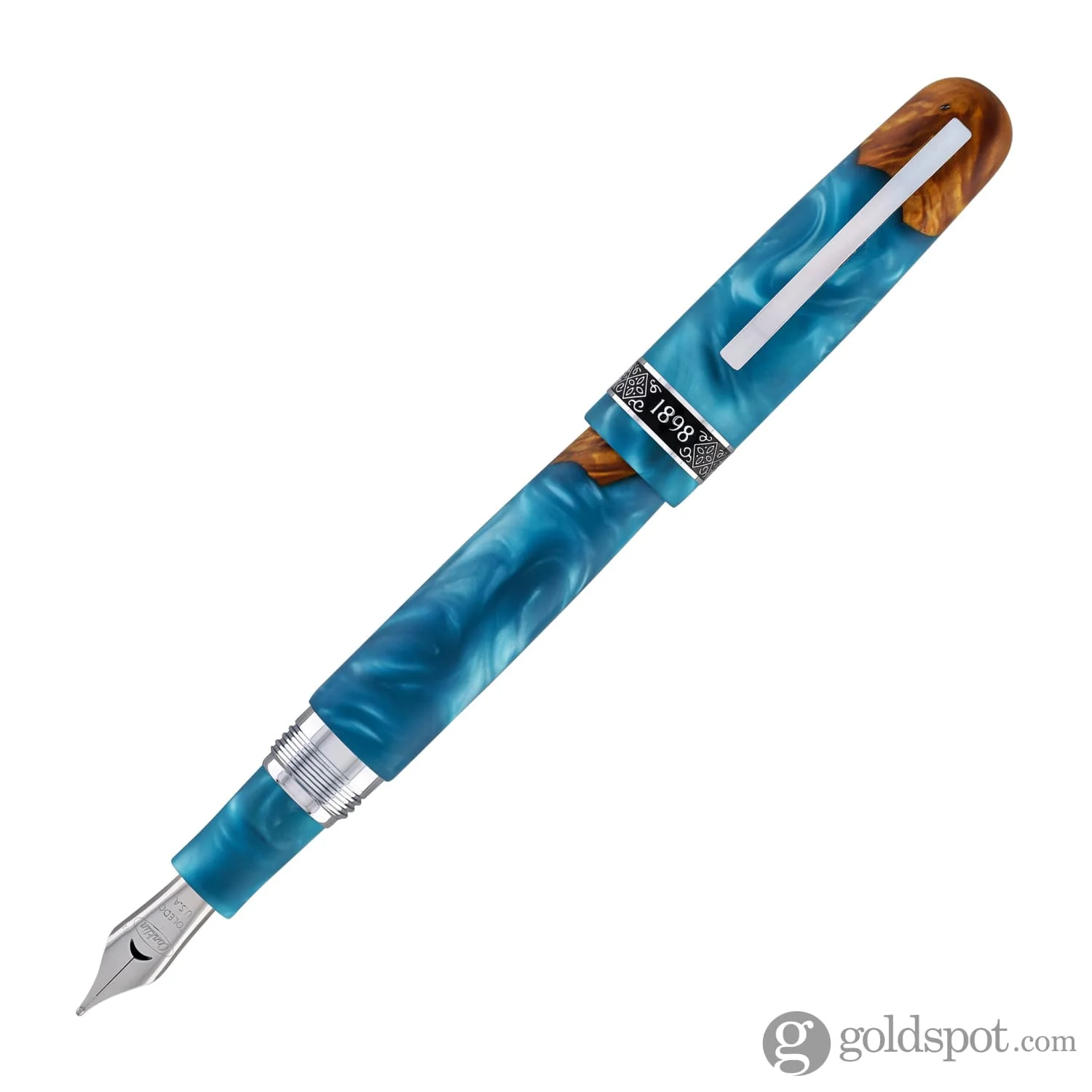 Conklin 1898 Spectra Fusion Fountain Pen in Blue with Chrome Trim - Limited Edition - Image 3