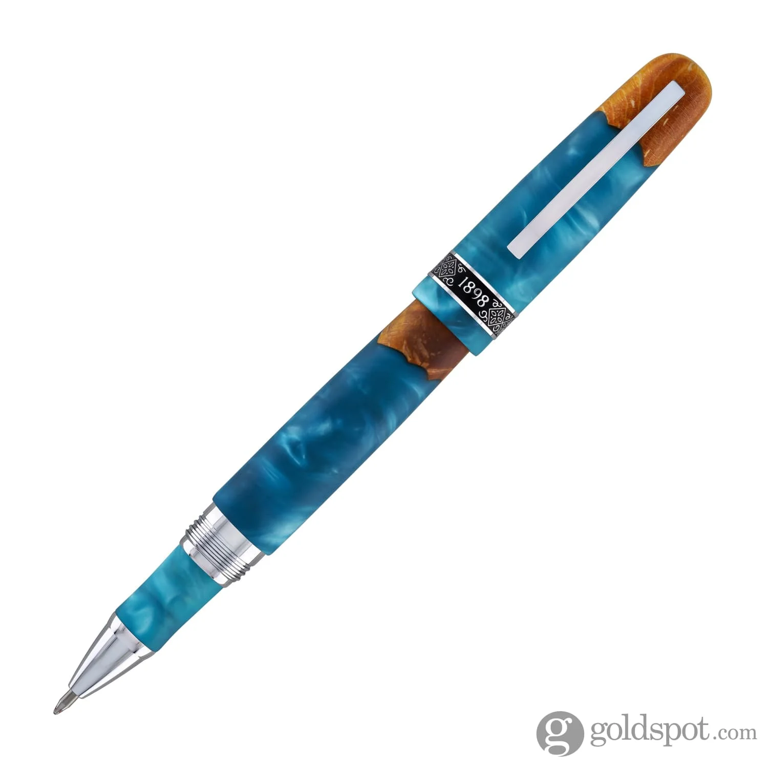 Conklin 1898 Spectra Fusion Rollerball Pen in Blue with Chrome Trim - Limited Edition - Image 3