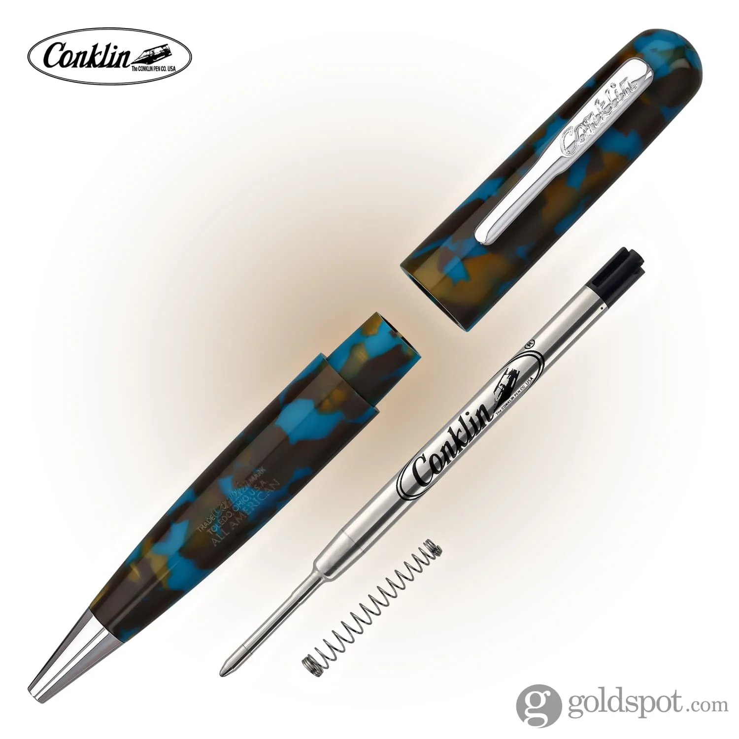 Conklin All American Ballpoint Pen in Southwest Turquoise - Image 6