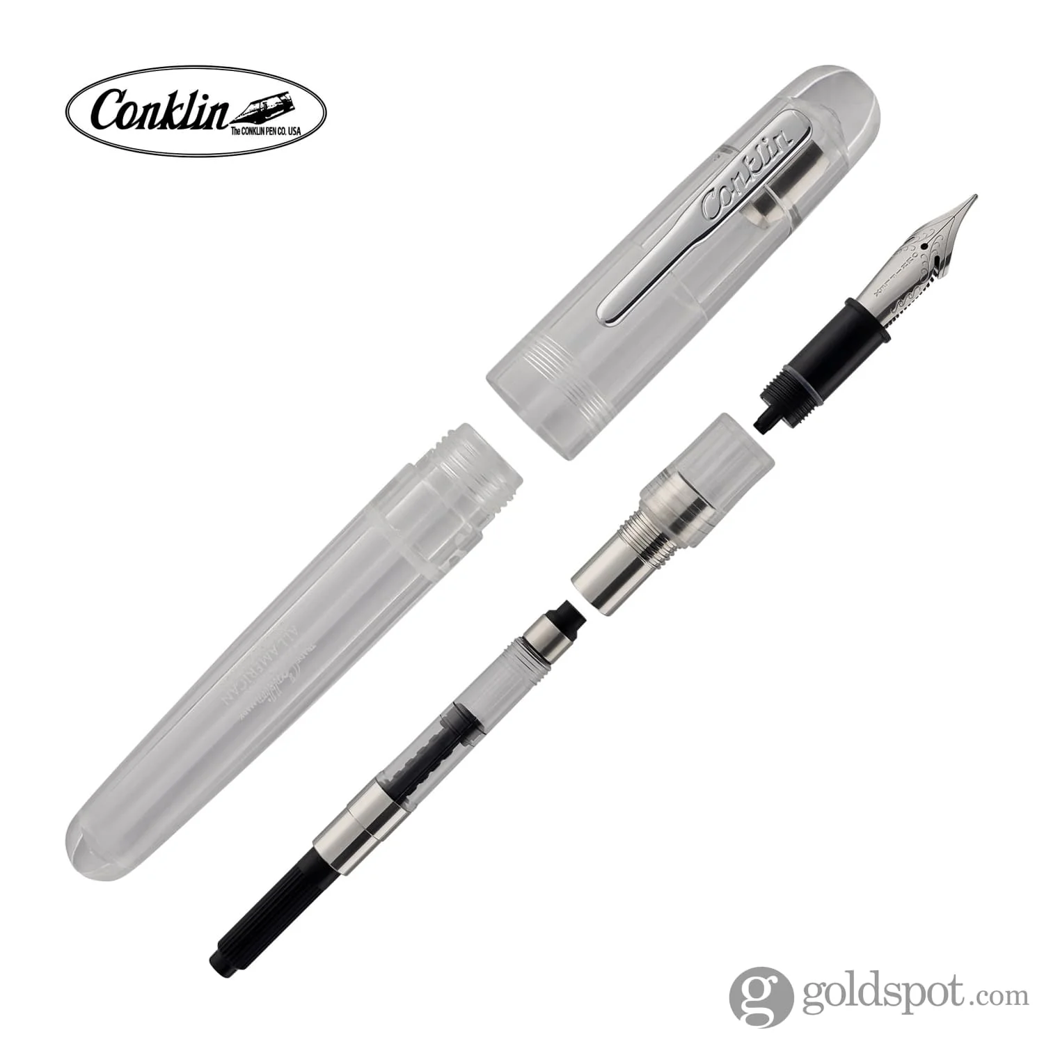 Conklin All American Fountain Pen in Demo White - Image 7