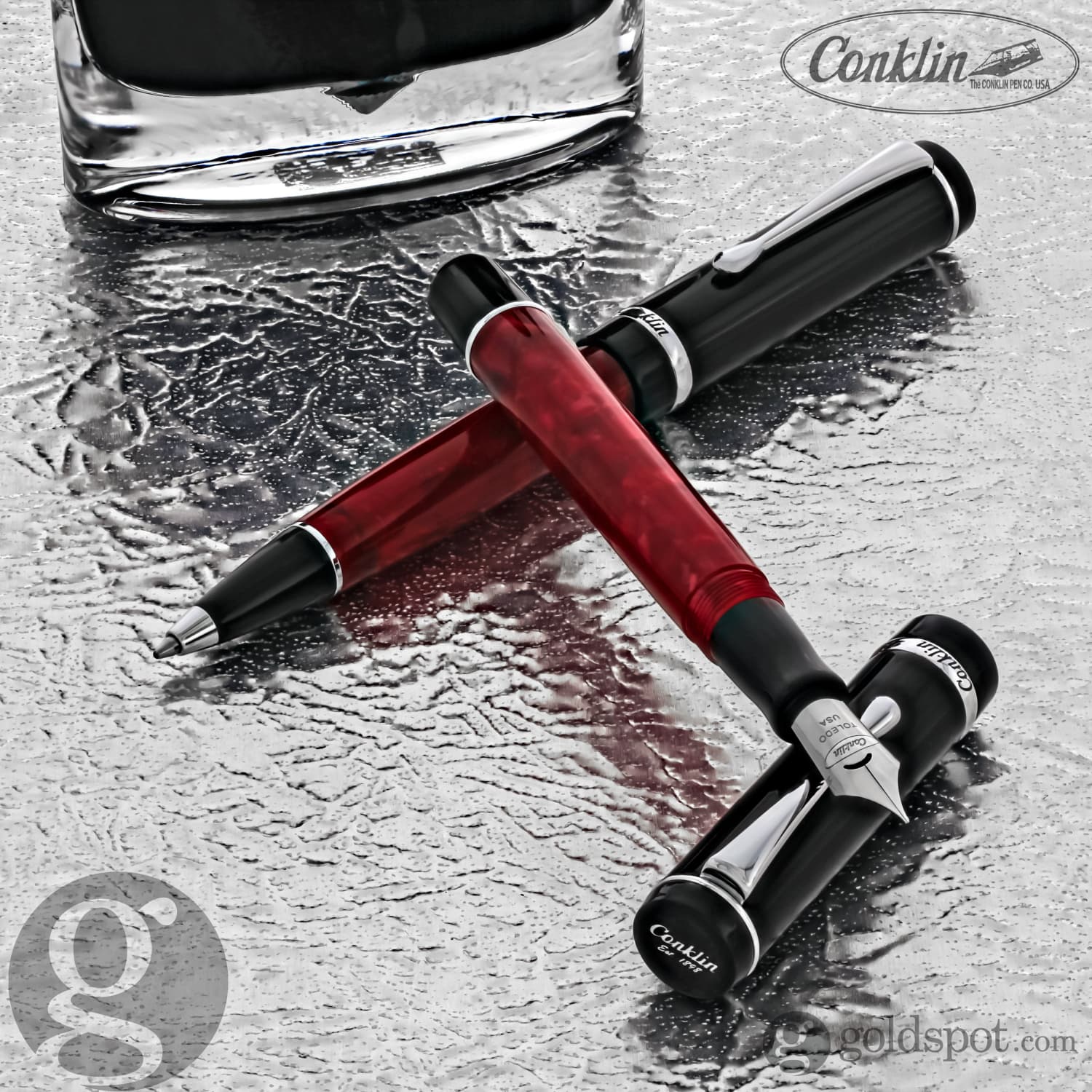 Conklin Duragraph Ballpoint Pen in Red Nights - Image 8