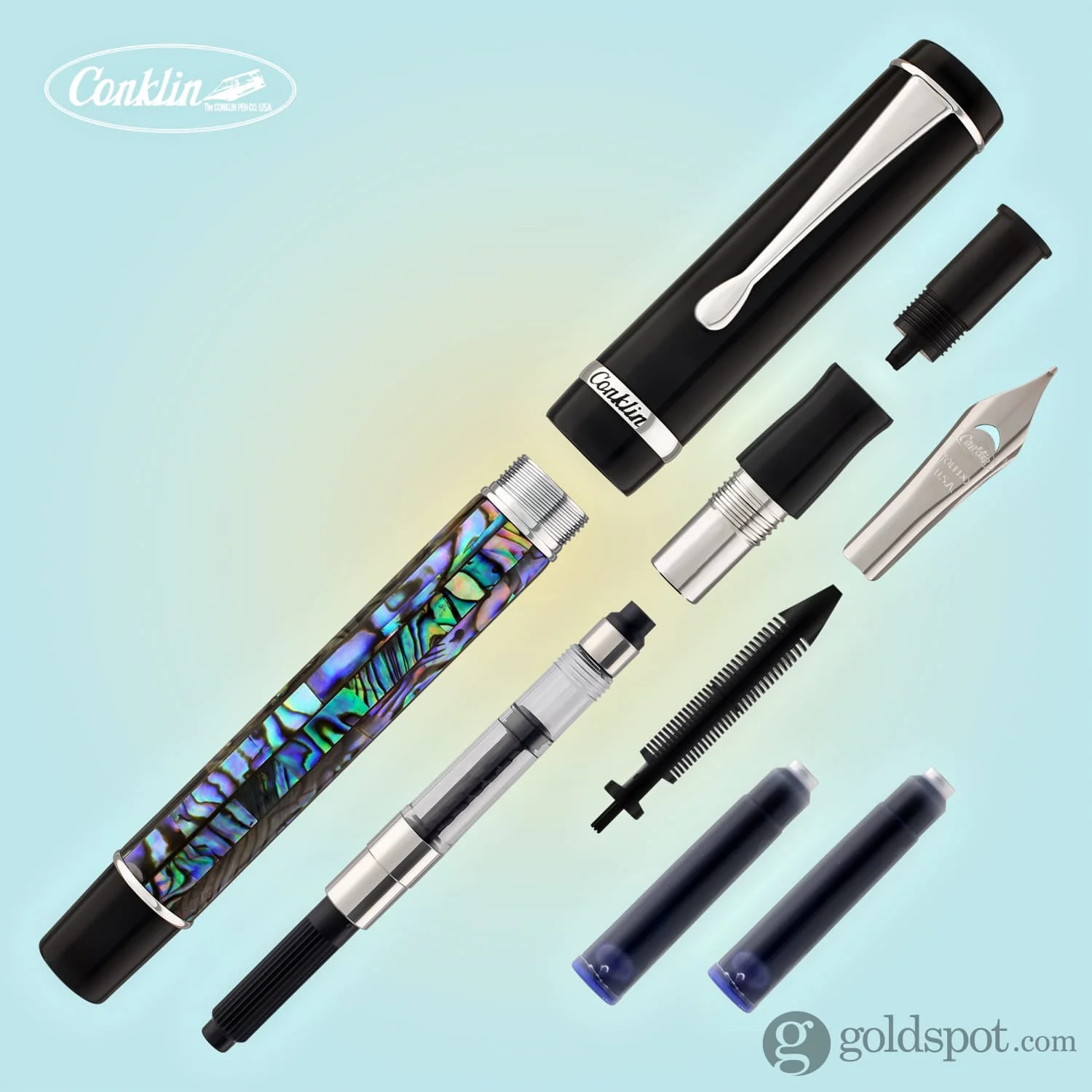 Conklin Duragraph Fountain Pen in Abalone Nights - Image 7