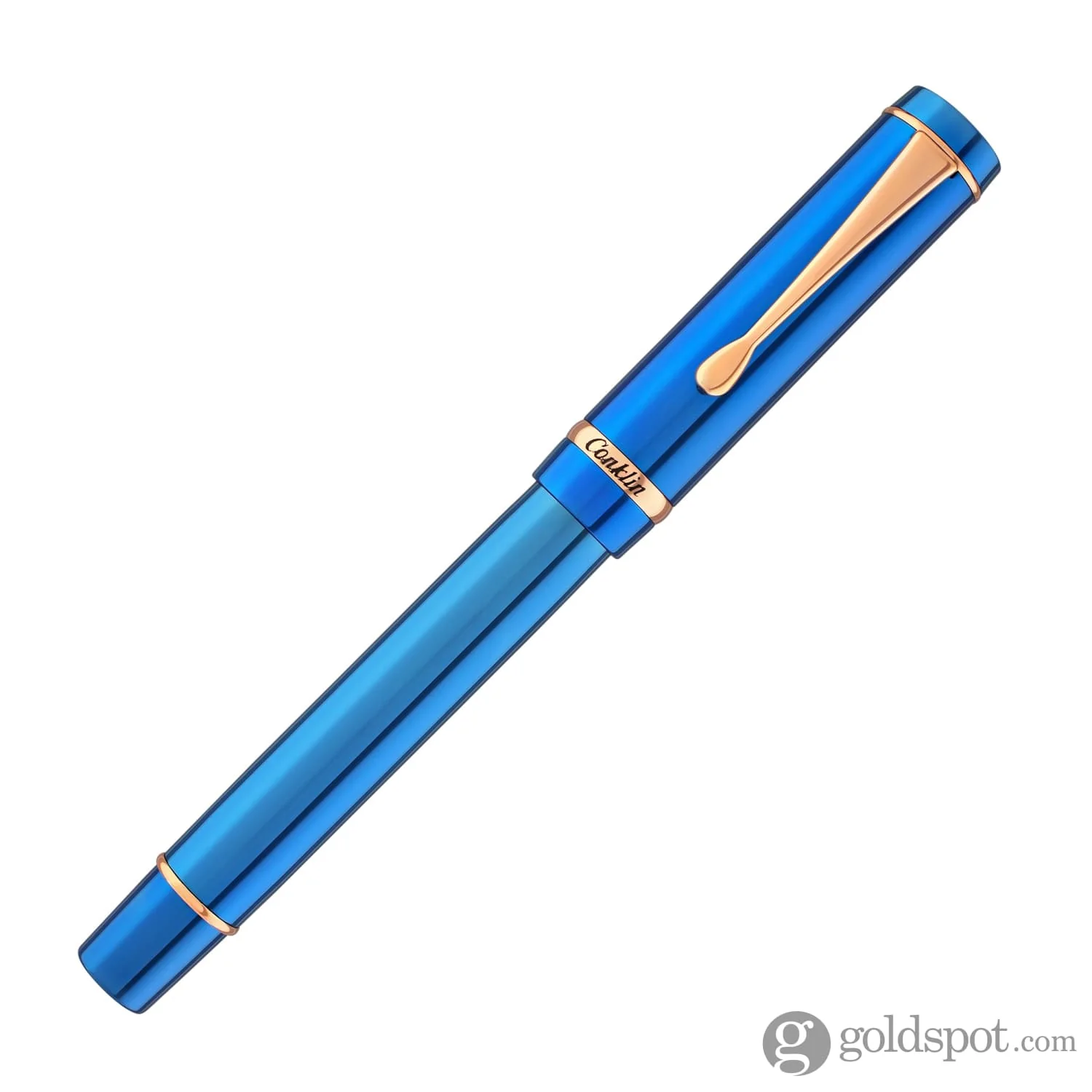 Conklin Duragraph Metal Fountain Pen in Blue - Image 4