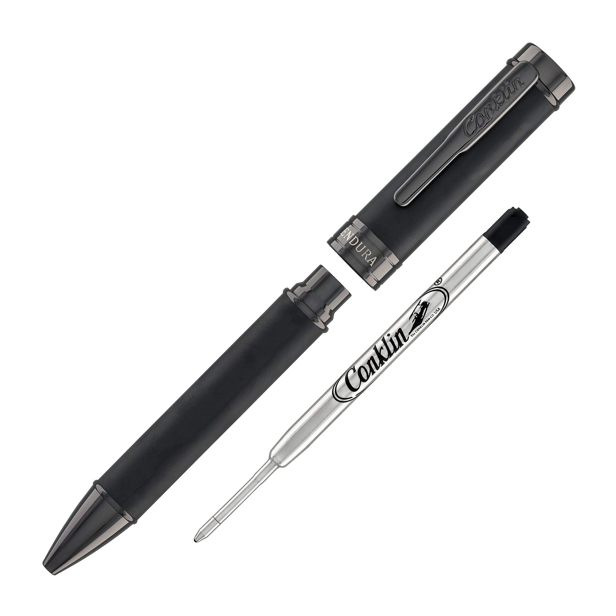 Conklin Endura Ballpoint Pen in Forged Carbon Fiber with Gunmetal Trim - Limited Edition - Image 6
