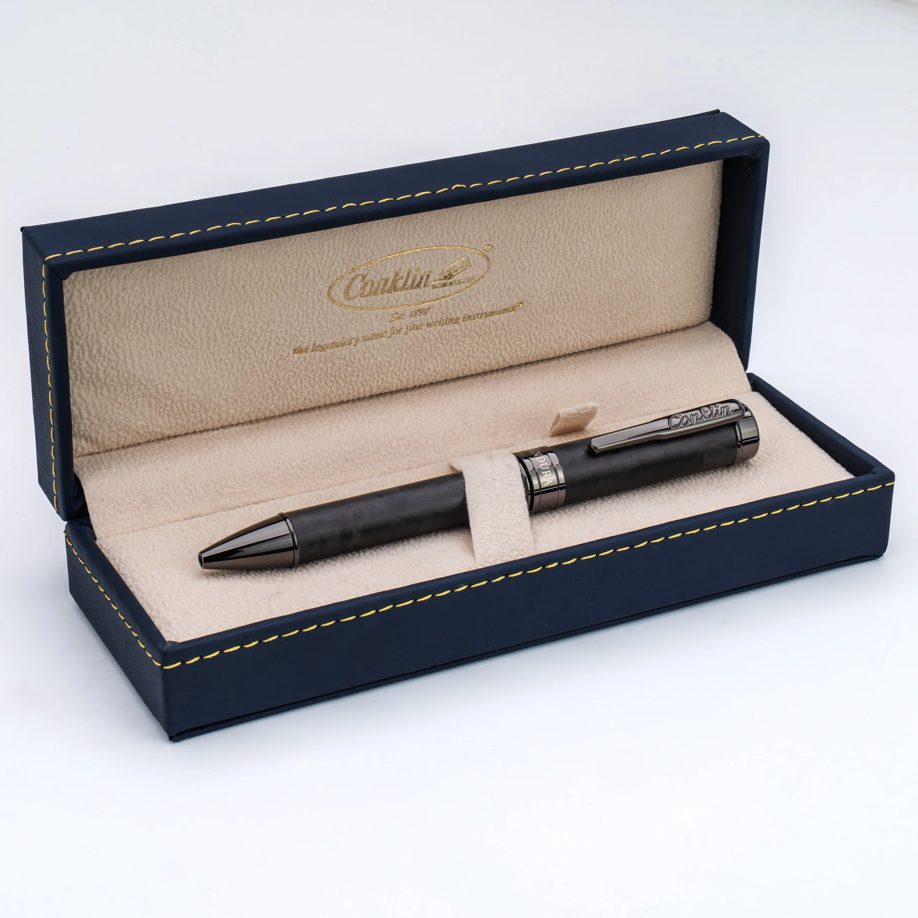 Conklin Endura Ballpoint Pen in Forged Carbon Fiber with Gunmetal Trim - Limited Edition - Image 8
