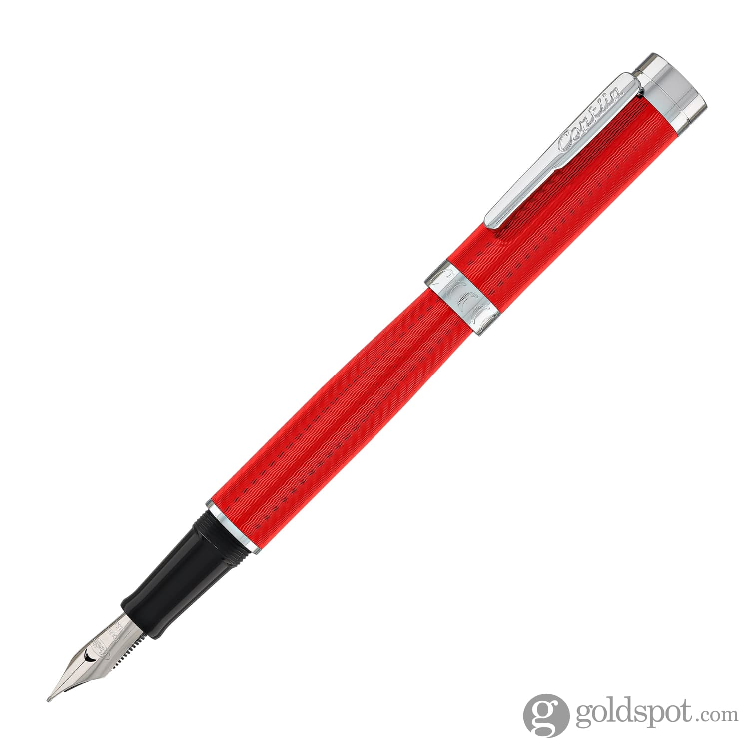 Conklin Herringbone Signature Fountain Pen in Red - Image 2