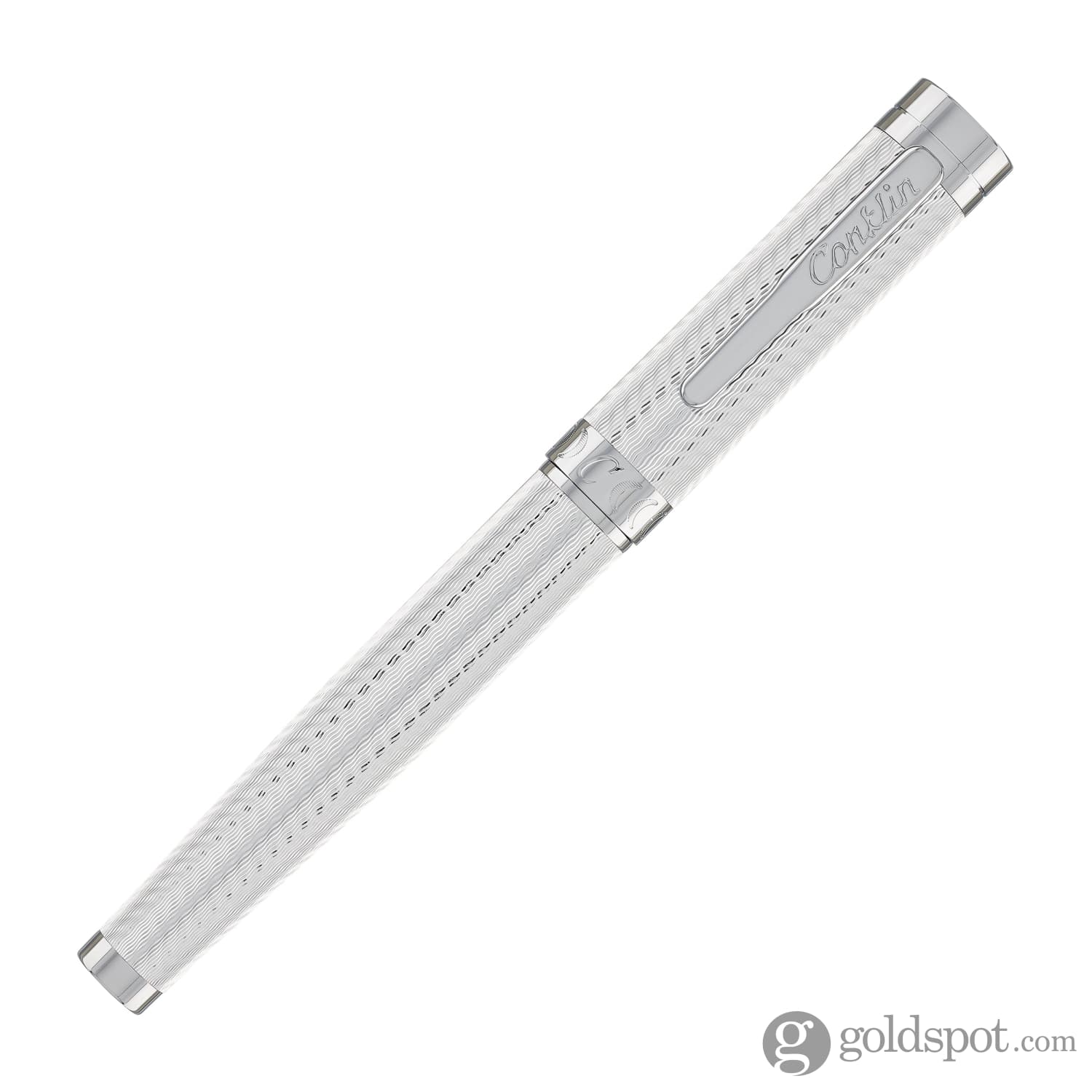 Conklin Herringbone Signature Fountain Pen in Silver - Image 4