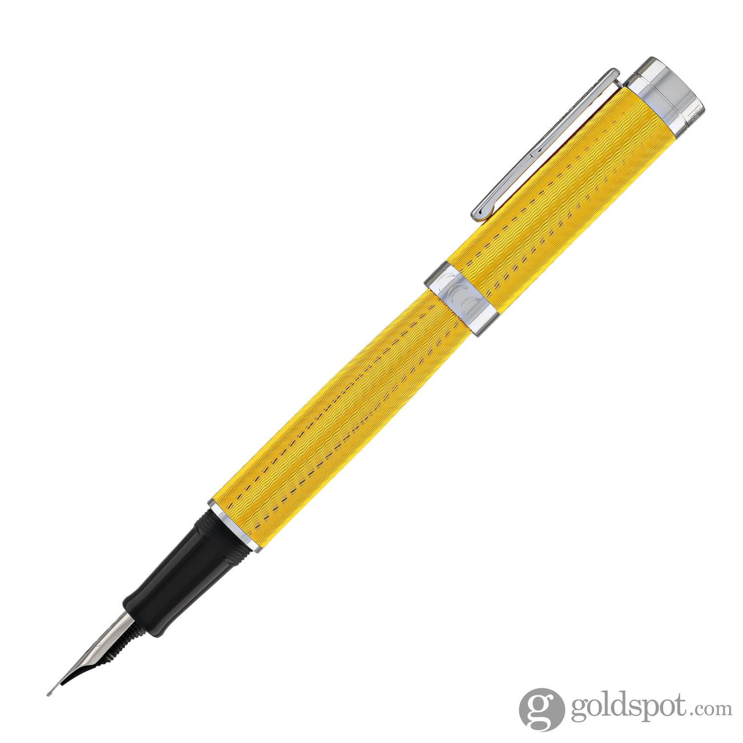 Conklin Herringbone Signature Fountain Pen in Yellow - Image 3