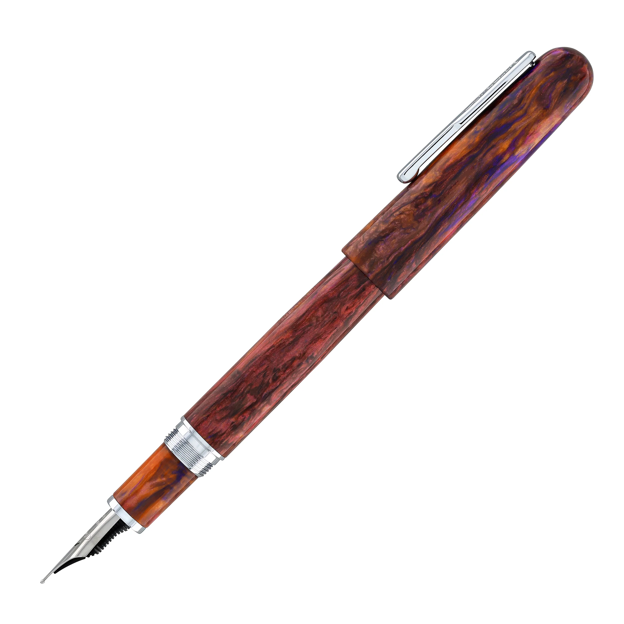 Conklin Streamline Fountain Pen in Glossy Sunset Medley with Chrome Trim - Limited Edition - Image 5