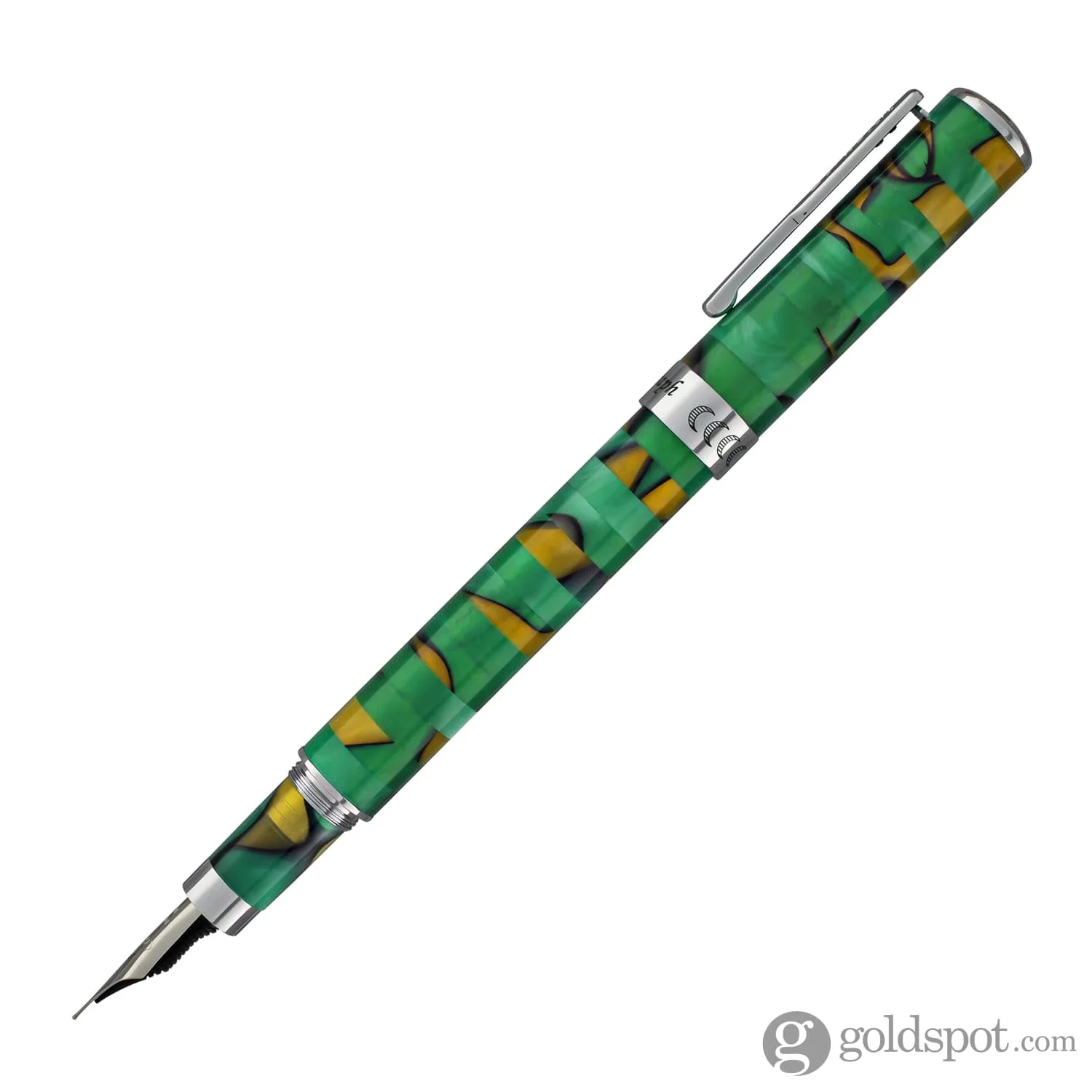 Conklin Stylograph Mosaic Fountain Pen in Green/Brown - Image 3