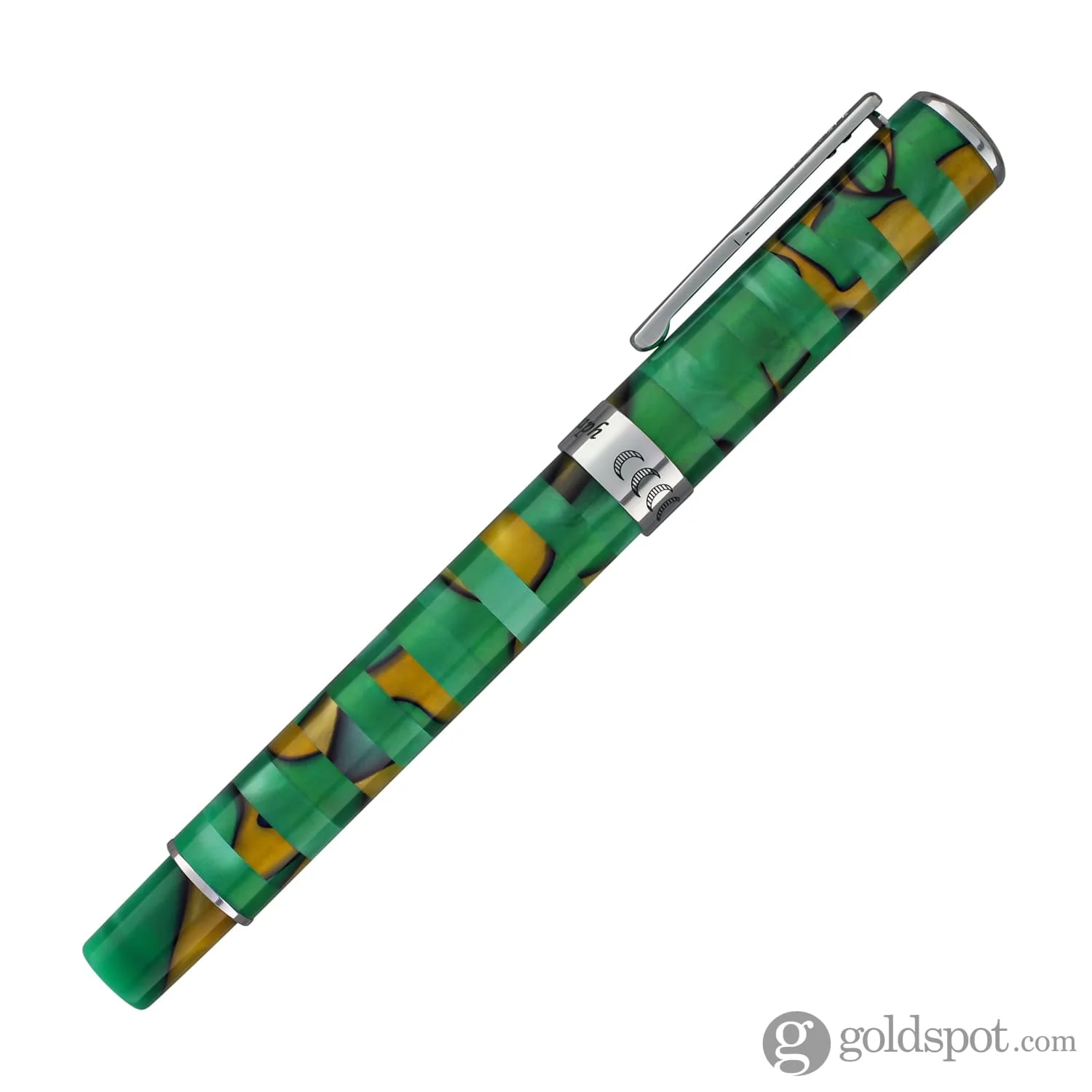 Conklin Stylograph Mosaic Fountain Pen in Green/Brown - Image 5