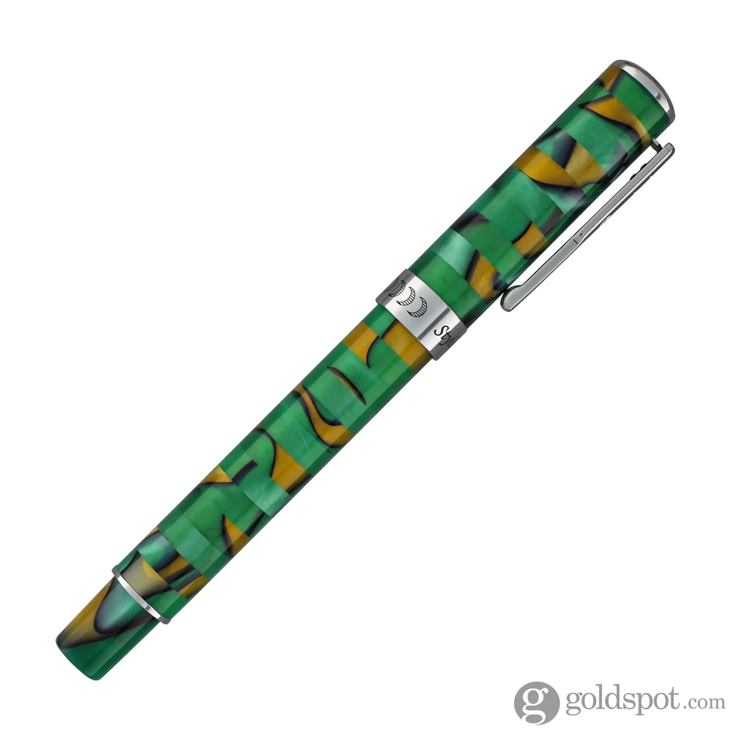 Conklin Stylograph Mosaic Fountain Pen in Green/Brown - Image 6