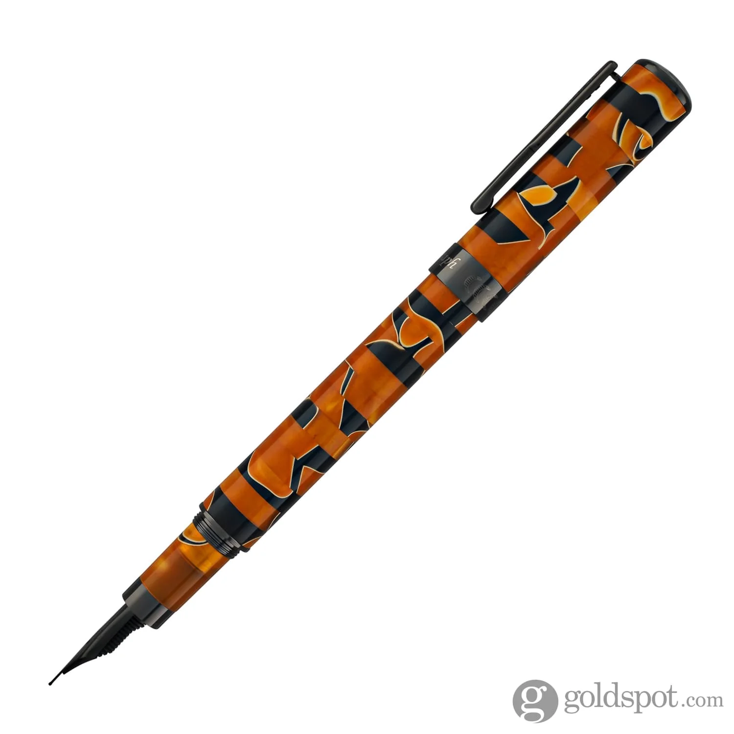 Conklin Stylograph Mosaic Fountain Pen in Orange/Black - Image 3