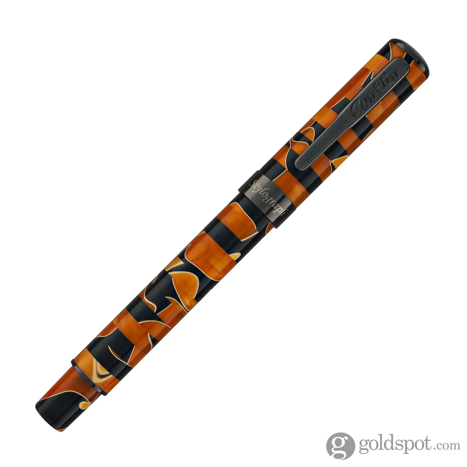 Conklin Stylograph Mosaic Fountain Pen in Orange/Black - Image 4
