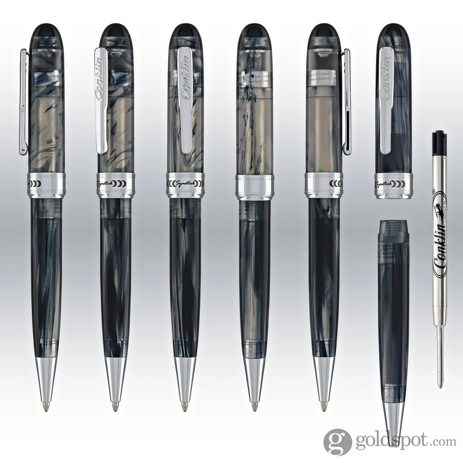 Conklin Symetrik Ballpoint Pen in Blue Supernova - Image 7