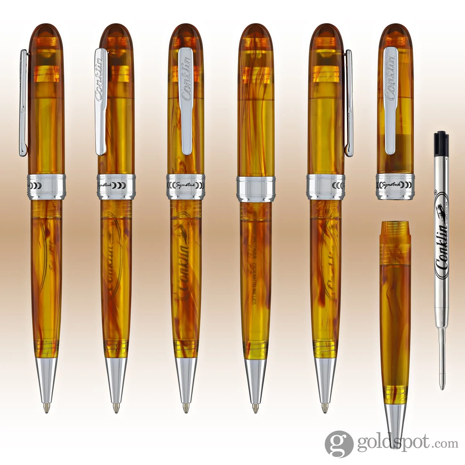 Conklin Symetrik Ballpoint Pen in Precious Amber - Image 7