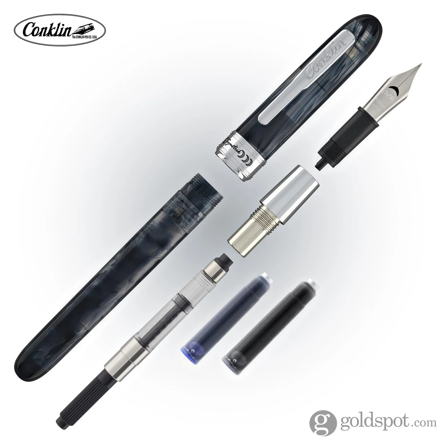 Conklin Symetrik Fountain Pen in Blue Supernova - Image 7
