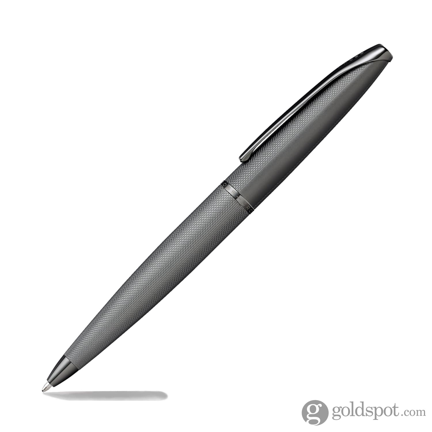 Cross ATX Ballpoint Pen in Sandblasted Titanium Gray PVD with Etched Diamond Pattern - Image 2