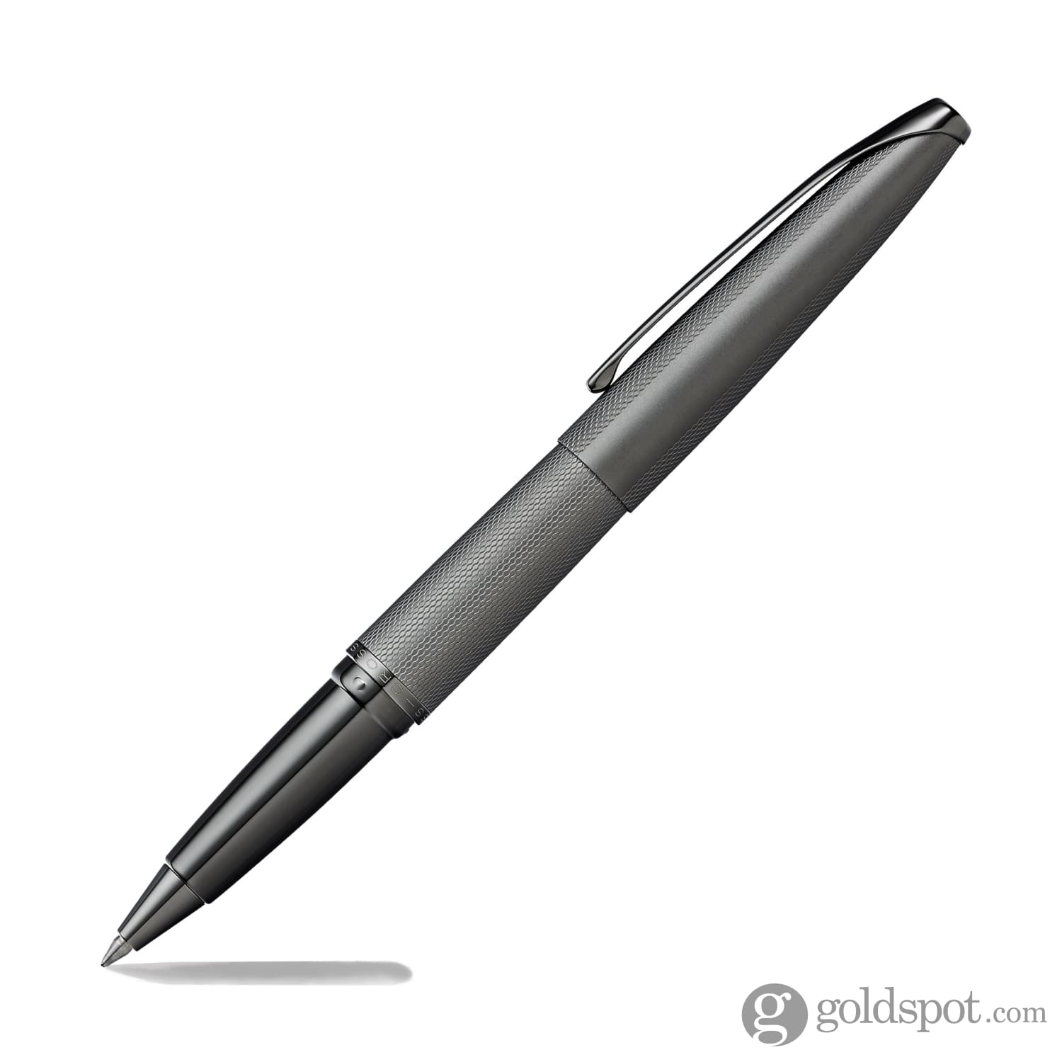 Cross ATX Rollerball Pen in Sandblasted Titanium Gray PVD with Etched Diamond Pattern - Image 2