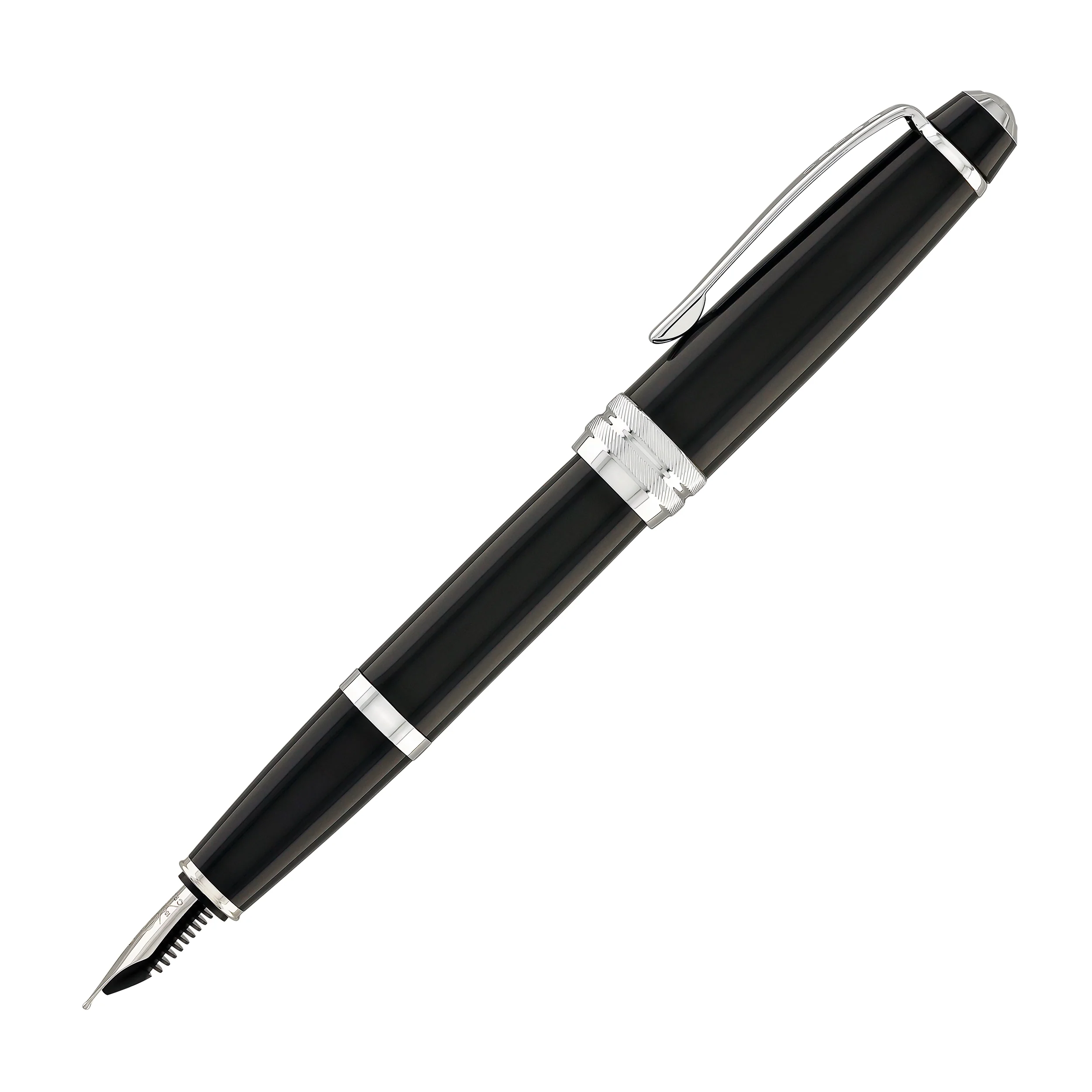 Cross Bailey Fountain Pen in Black Lacquer - Medium Point - Image 4