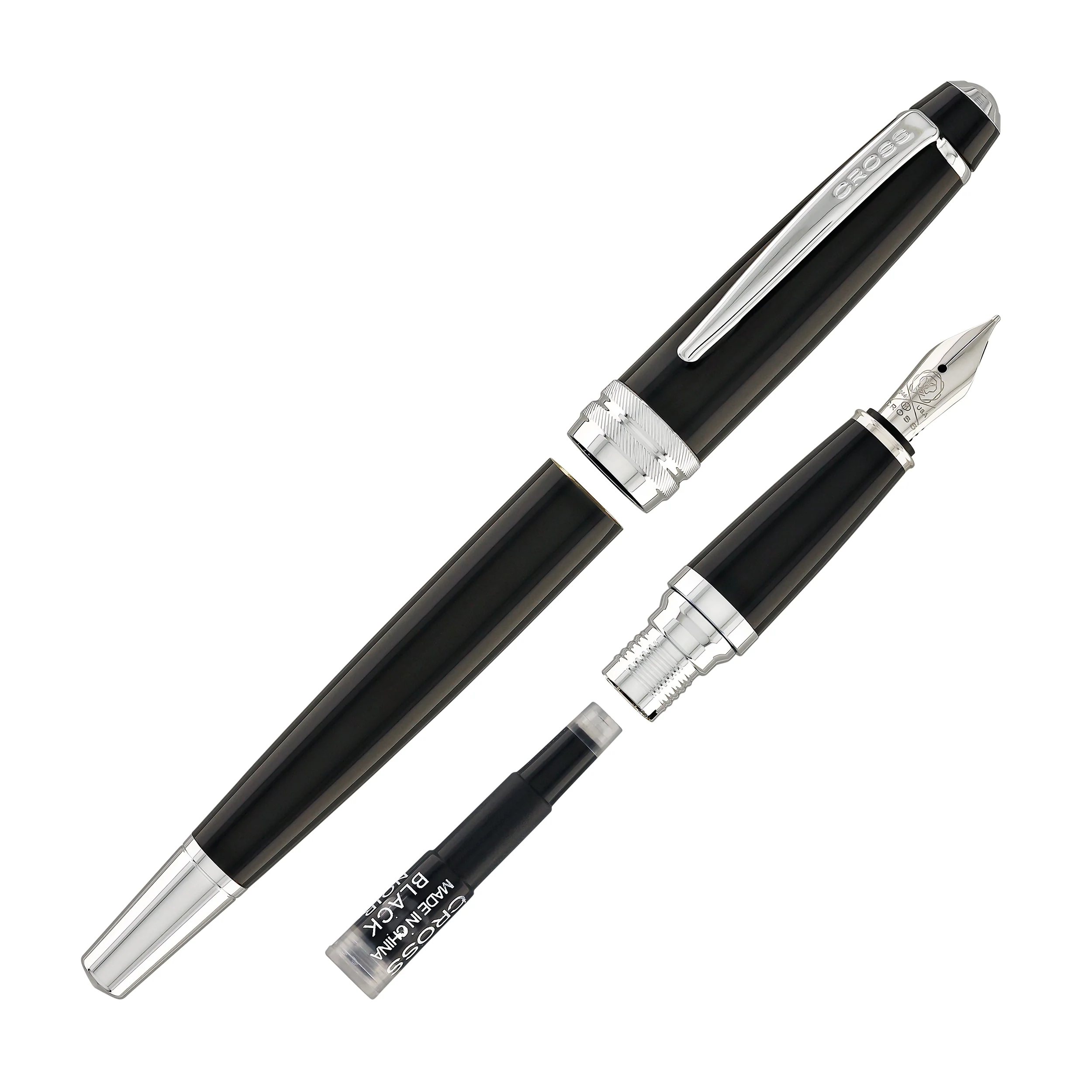 Cross Bailey Fountain Pen in Black Lacquer - Medium Point - Image 7