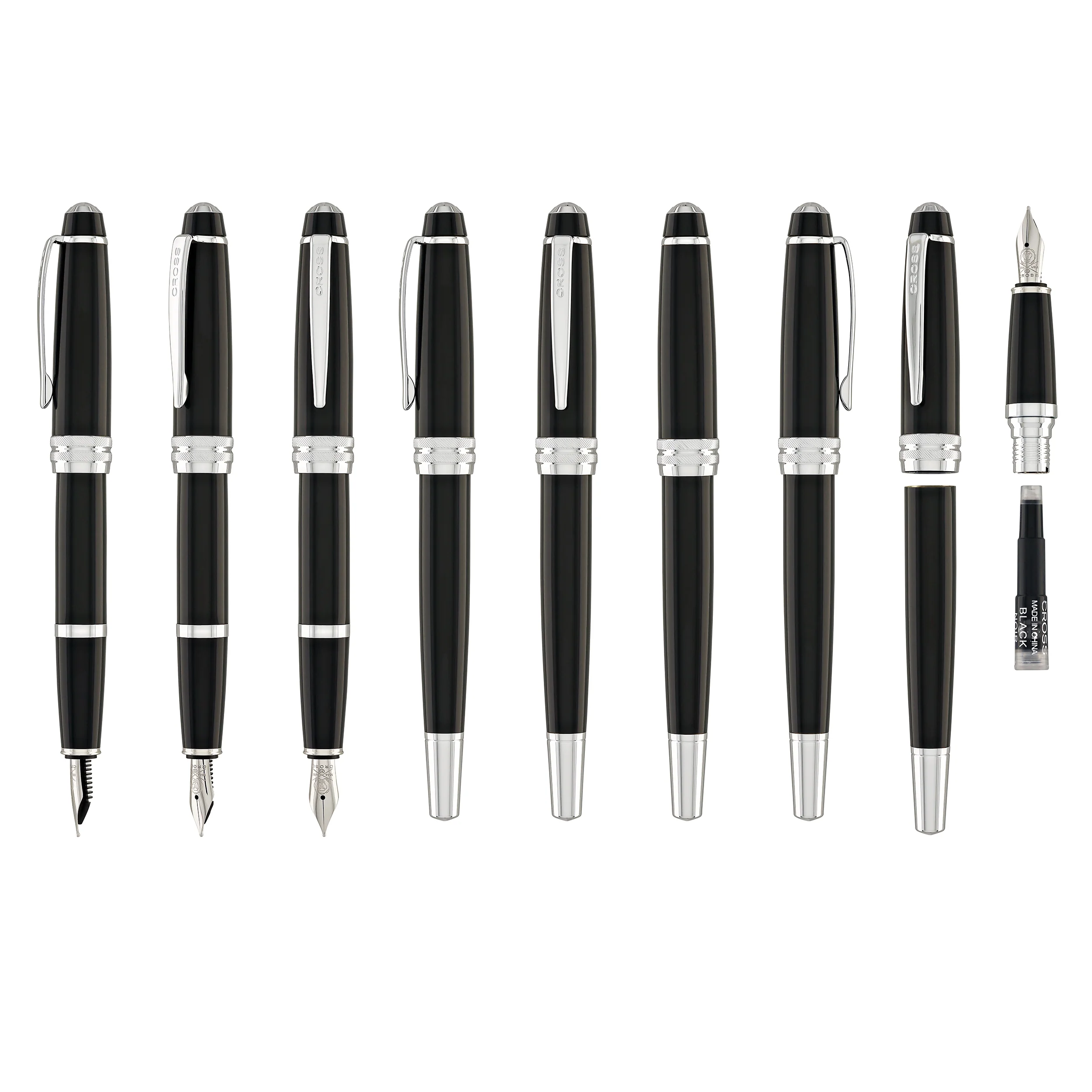 Cross Bailey Fountain Pen in Black Lacquer - Medium Point - Image 8