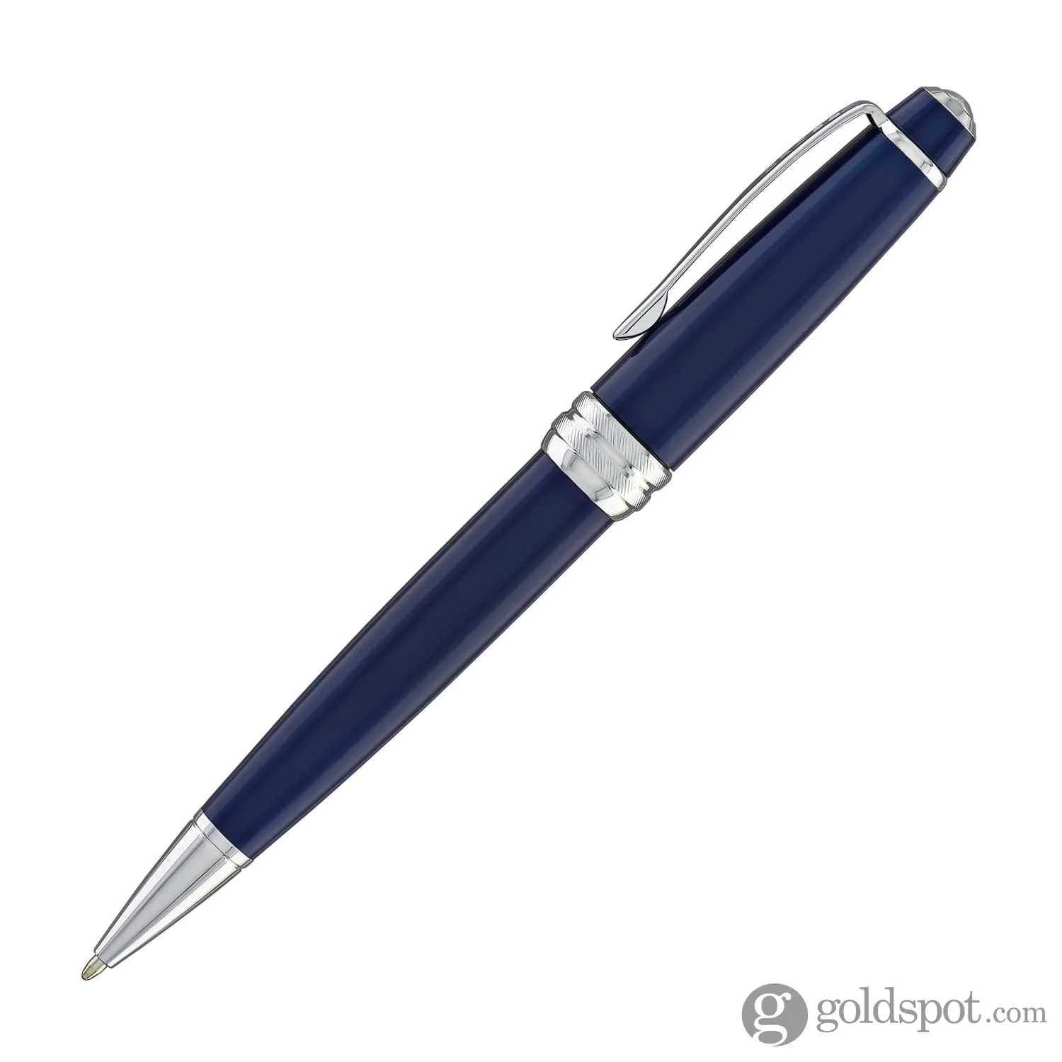 Cross Bailey Ballpoint Pen in Blue Lacquer - Chrome Trim - Image 3