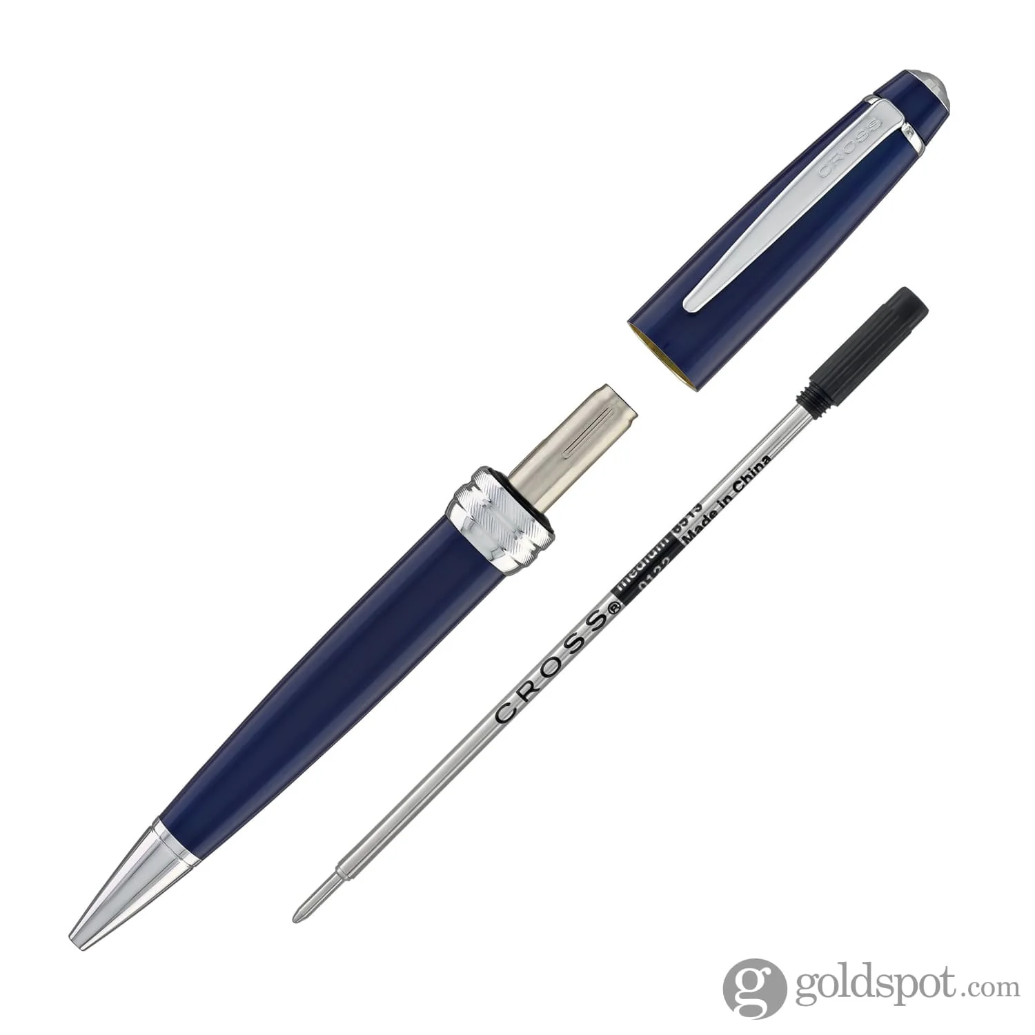 Cross Bailey Ballpoint Pen in Blue Lacquer - Chrome Trim - Image 5