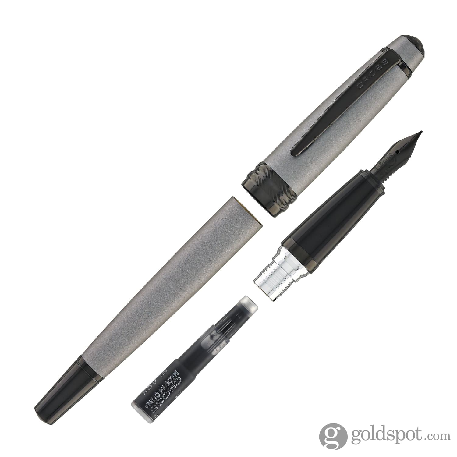 Cross Bailey Fountain Pen in Matte Gray Lacquer PVD - Image 7