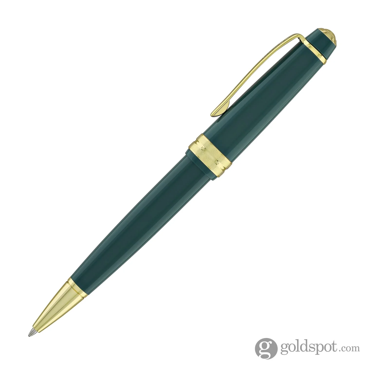 Cross Bailey Light Ballpoint Pen in Glossy Green Resin with Gold Trim - Image 3