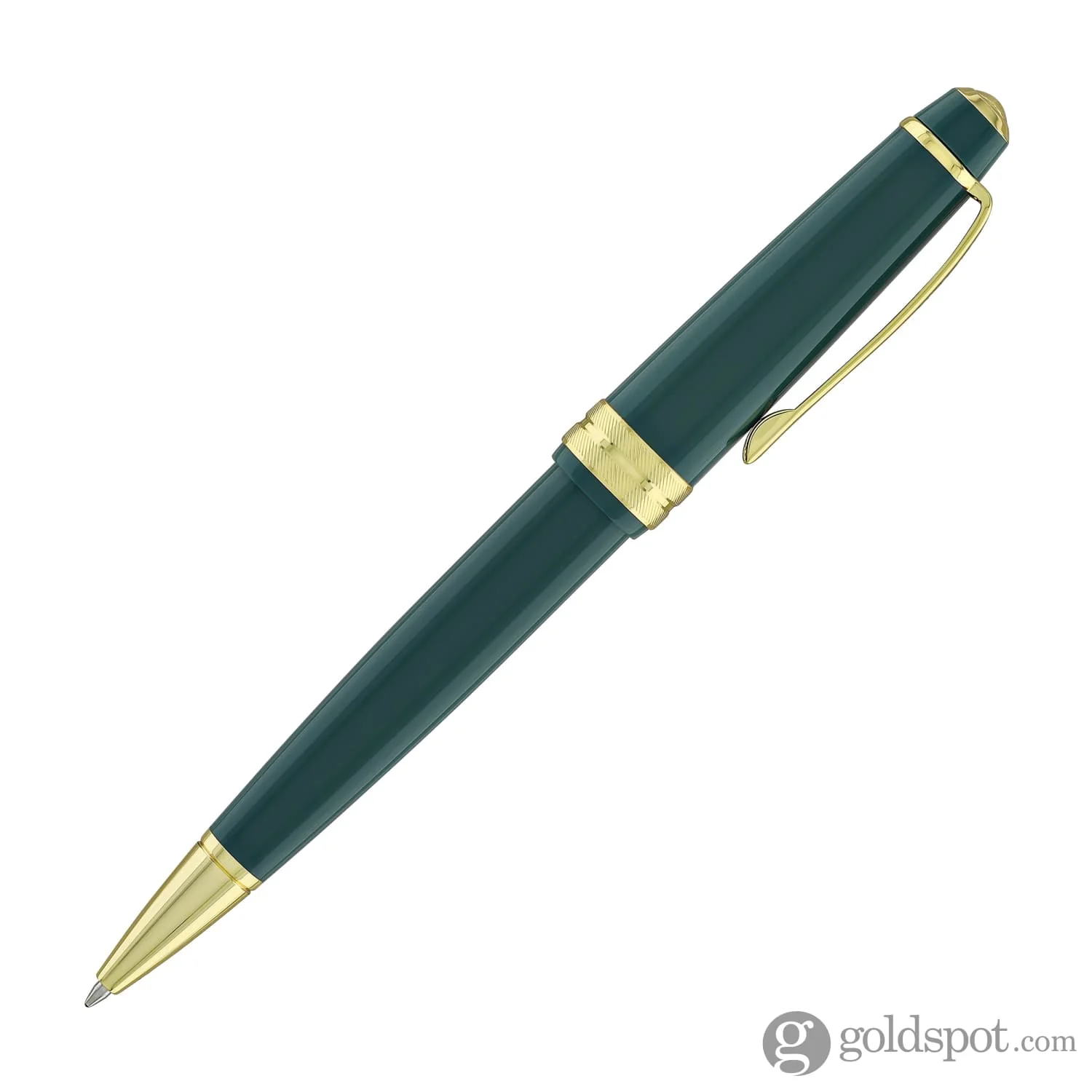 Cross Bailey Light Ballpoint Pen in Glossy Green Resin with Gold Trim - Image 4