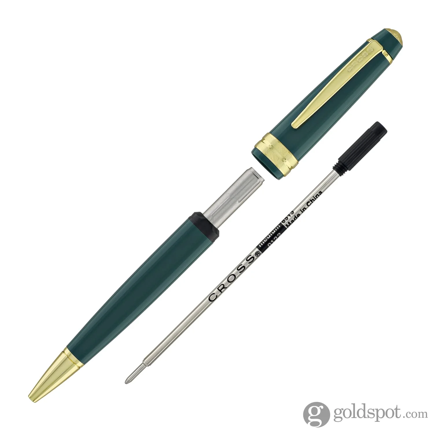 Cross Bailey Light Ballpoint Pen in Glossy Green Resin with Gold Trim - Image 5