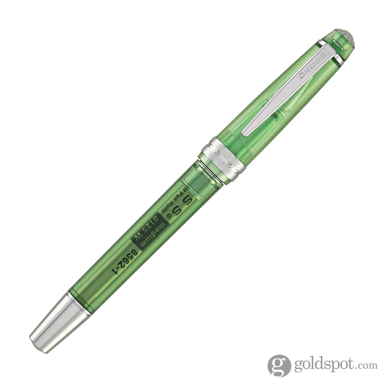 Cross Bailey Light Ballpoint Pen in Translucent Green Resin with Chrome Trim - Image 2