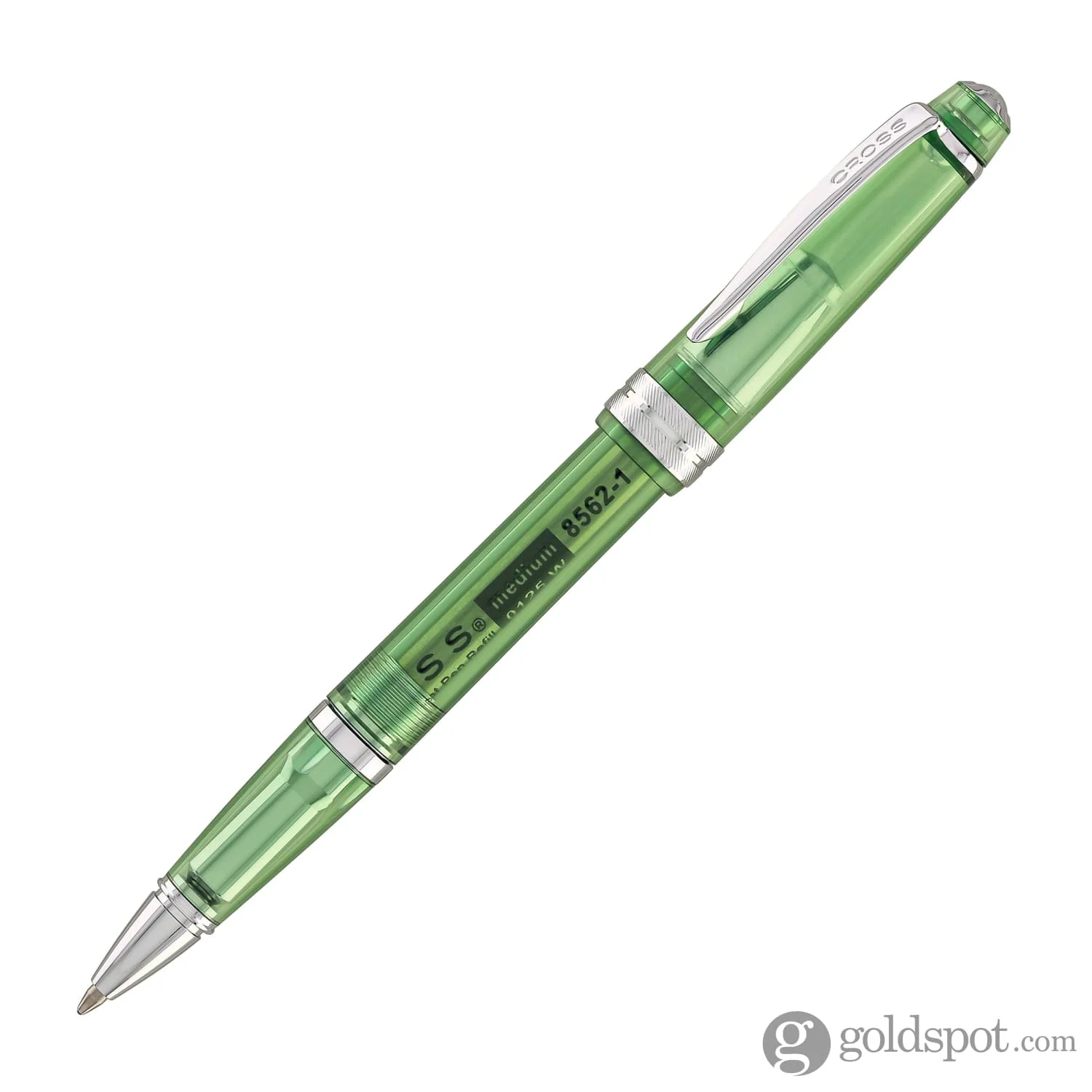 Cross Bailey Light Ballpoint Pen in Translucent Green Resin with Chrome Trim - Image 3