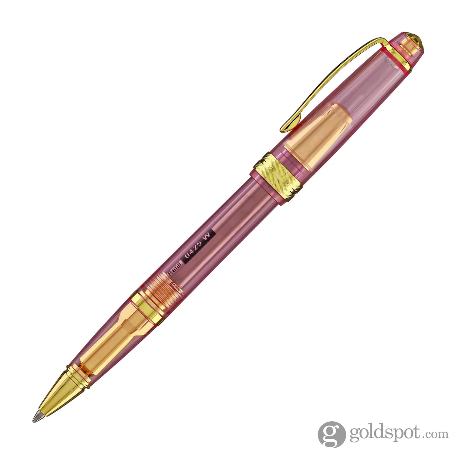 Cross Bailey Light Ballpoint Pen in Translucent Pink Resin with Gold Trim - Image 4