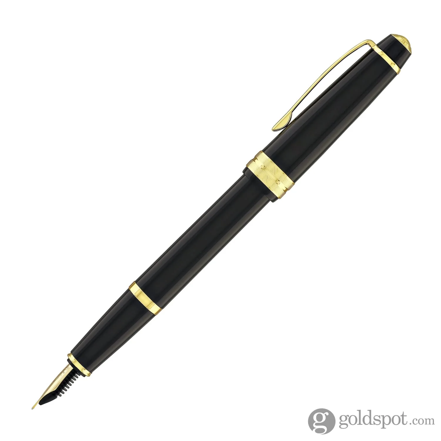 Cross Bailey Light Fountain Pen in Glossy Black Resin with Gold Trim - Image 4