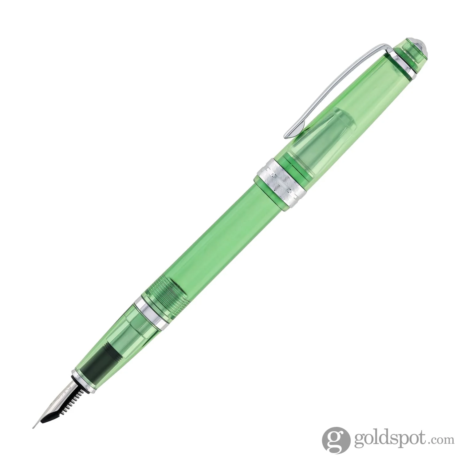 Cross Bailey Light Fountain Pen in Translucent Green Resin with Chrome Trim - Extra Fine Point - Image 4