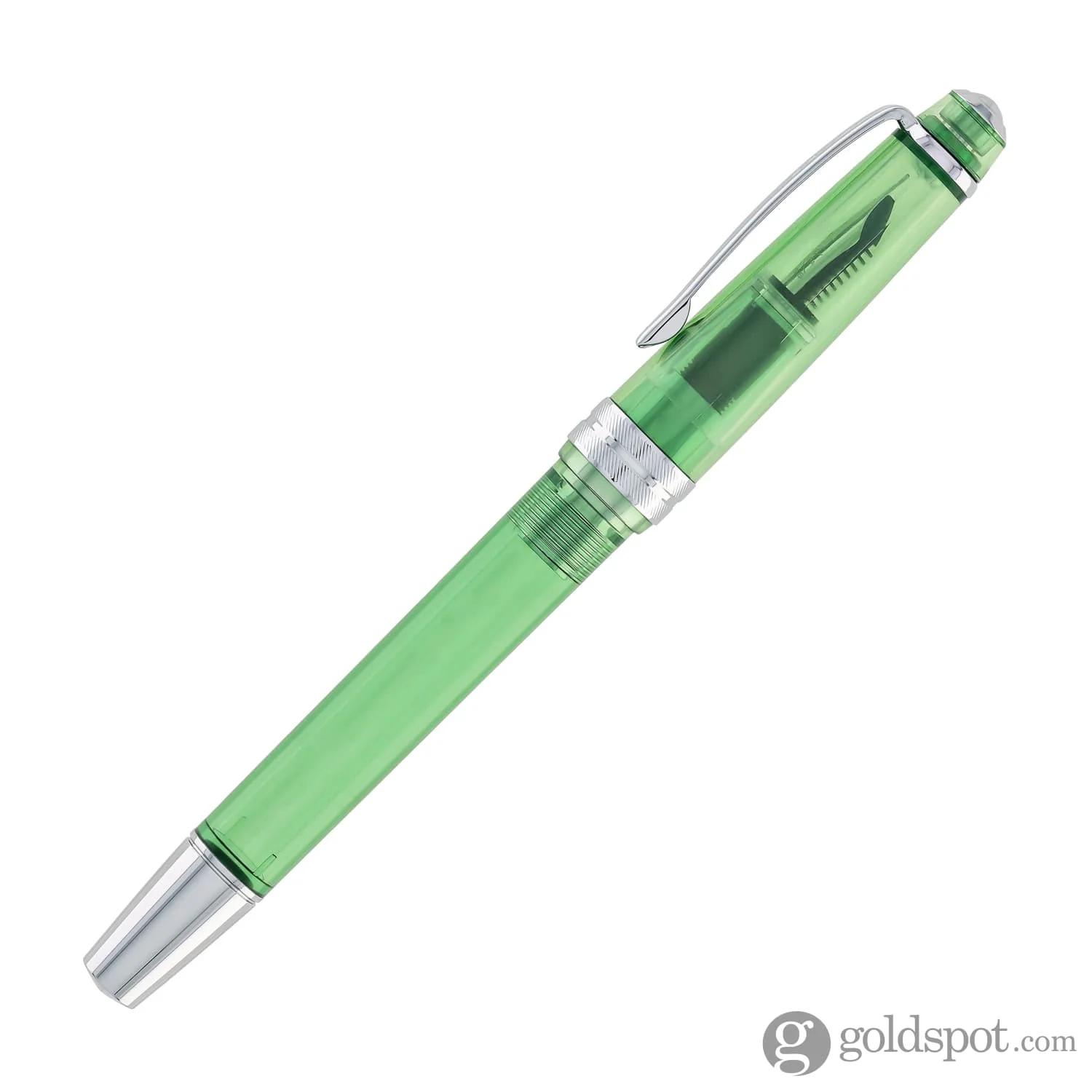 Cross Bailey Light Fountain Pen in Translucent Green Resin with Chrome Trim - Extra Fine Point - Image 5
