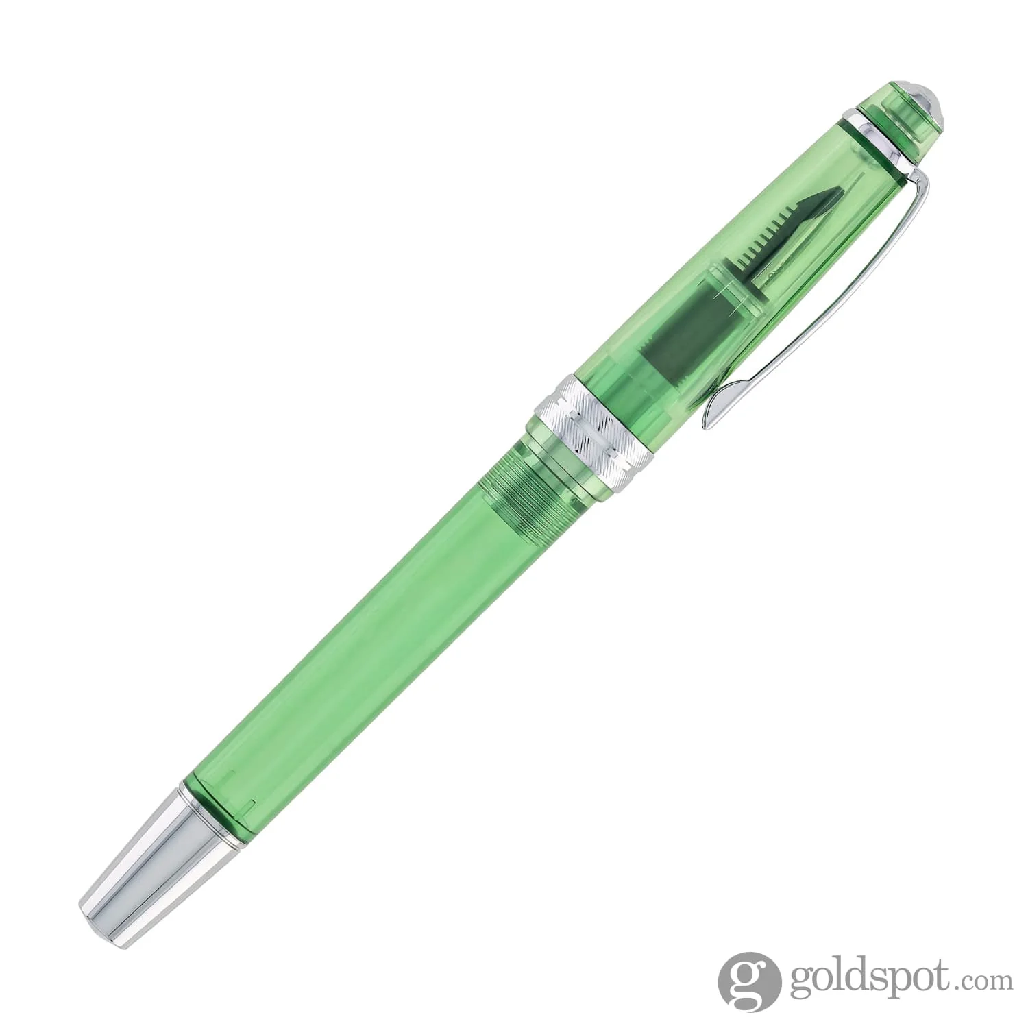 Cross Bailey Light Fountain Pen in Translucent Green Resin with Chrome Trim - Extra Fine Point - Image 6