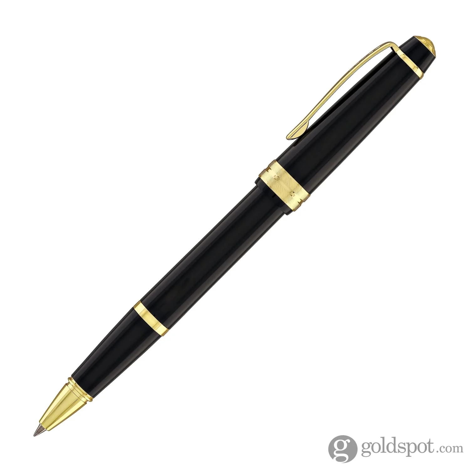 Cross Bailey Light Rollerball Pen in Glossy Black Resin with Gold Trim - Image 4