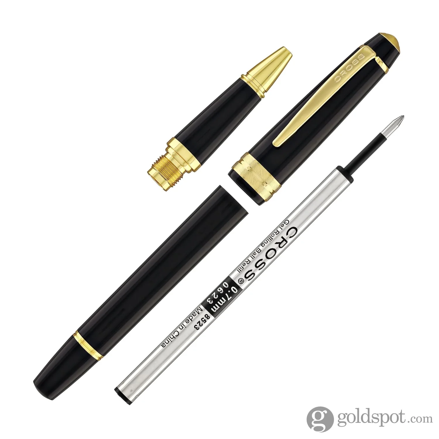 Cross Bailey Light Rollerball Pen in Glossy Black Resin with Gold Trim - Image 7