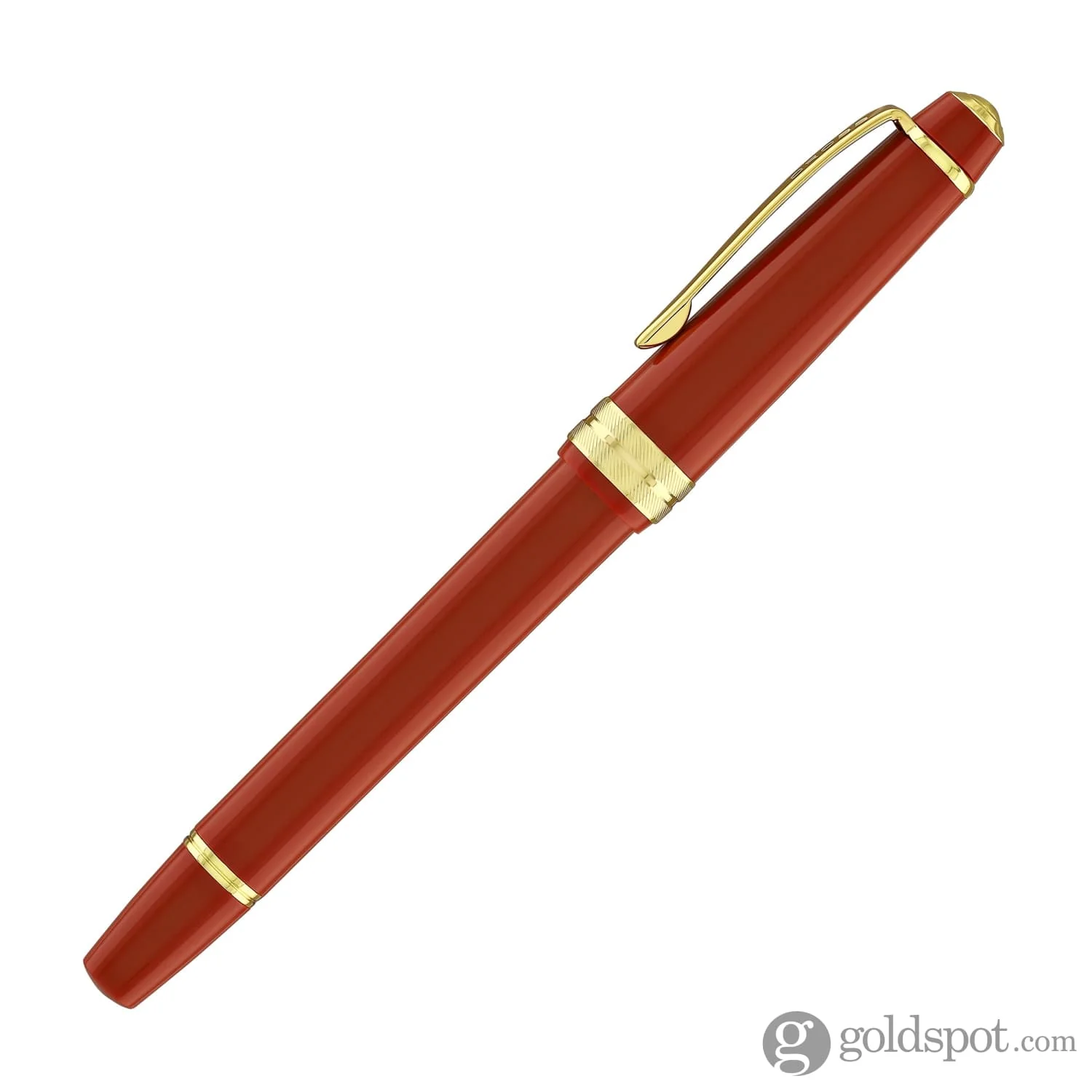 Cross Bailey Light Rollerball Pen in Glossy Burnt Orange Resin with Gold Trim - Image 5