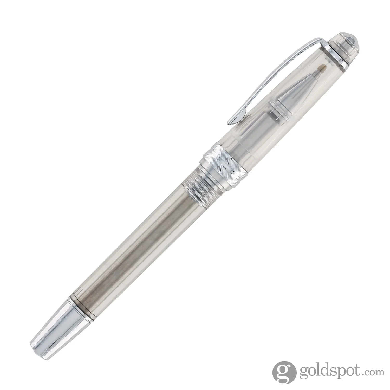 Cross Bailey Light Rollerball Pen in Translucent Clear Resin with Chrome Trim - Image 5