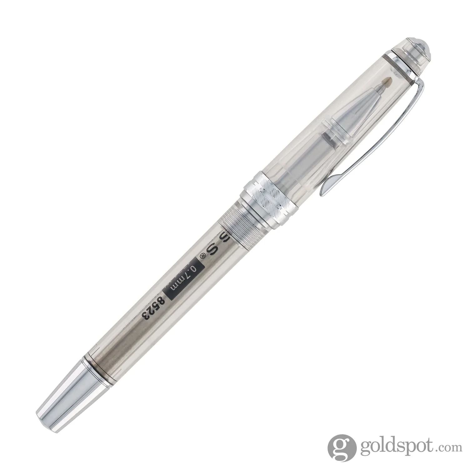 Cross Bailey Light Rollerball Pen in Translucent Clear Resin with Chrome Trim - Image 6