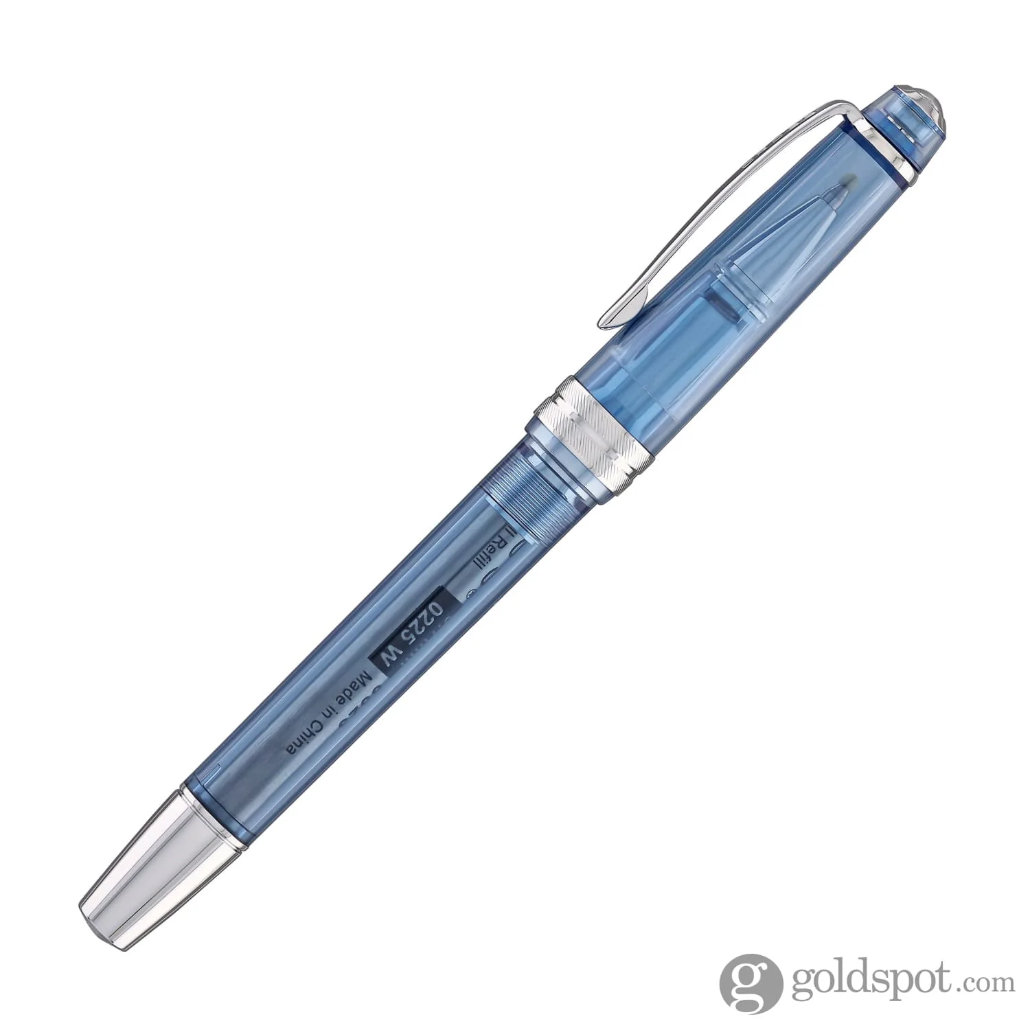 Cross Bailey Light Rollerball Pen in Translucent Navy Blue Resin with Chrome Trim - Image 5