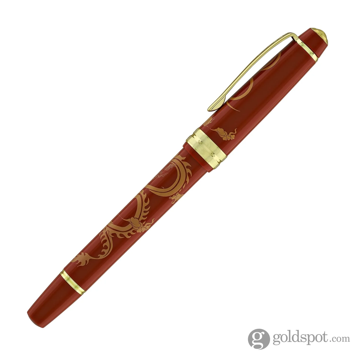 Cross Bailey Light Year of the Dragon Fountain Pen in Polished Amber Resin and Gold Tone - Image 5