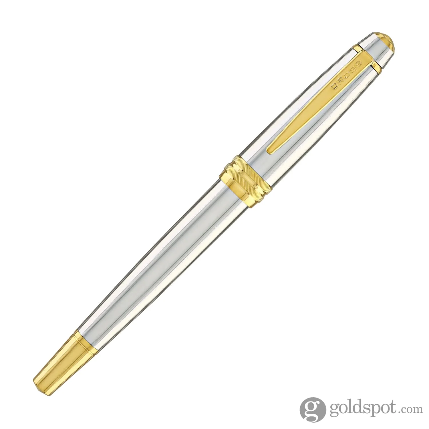 Cross Bailey Rollerball Pen in Medalist Chrome with Gold Trim - Image 2