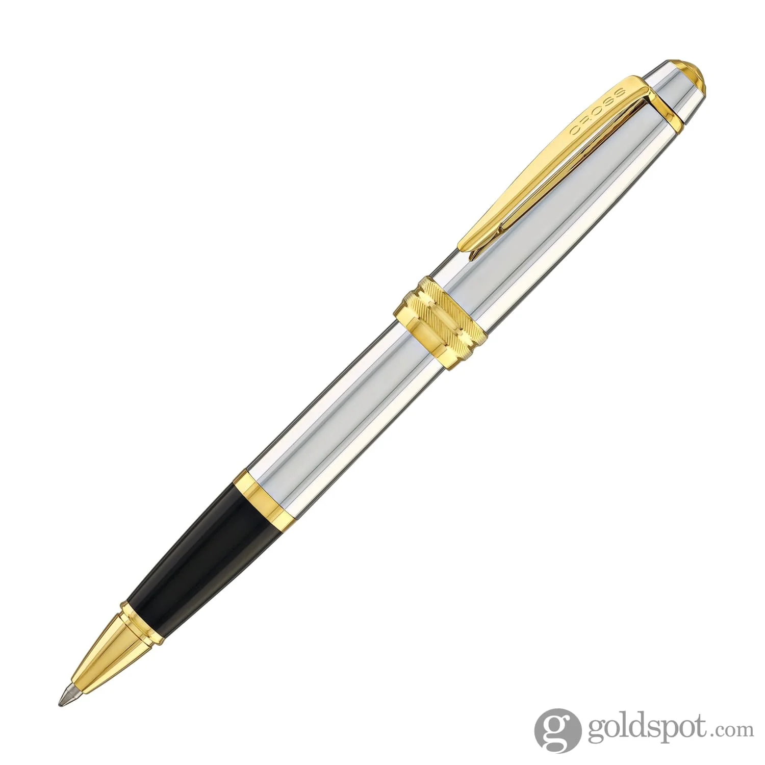 Cross Bailey Rollerball Pen in Medalist Chrome with Gold Trim - Image 3