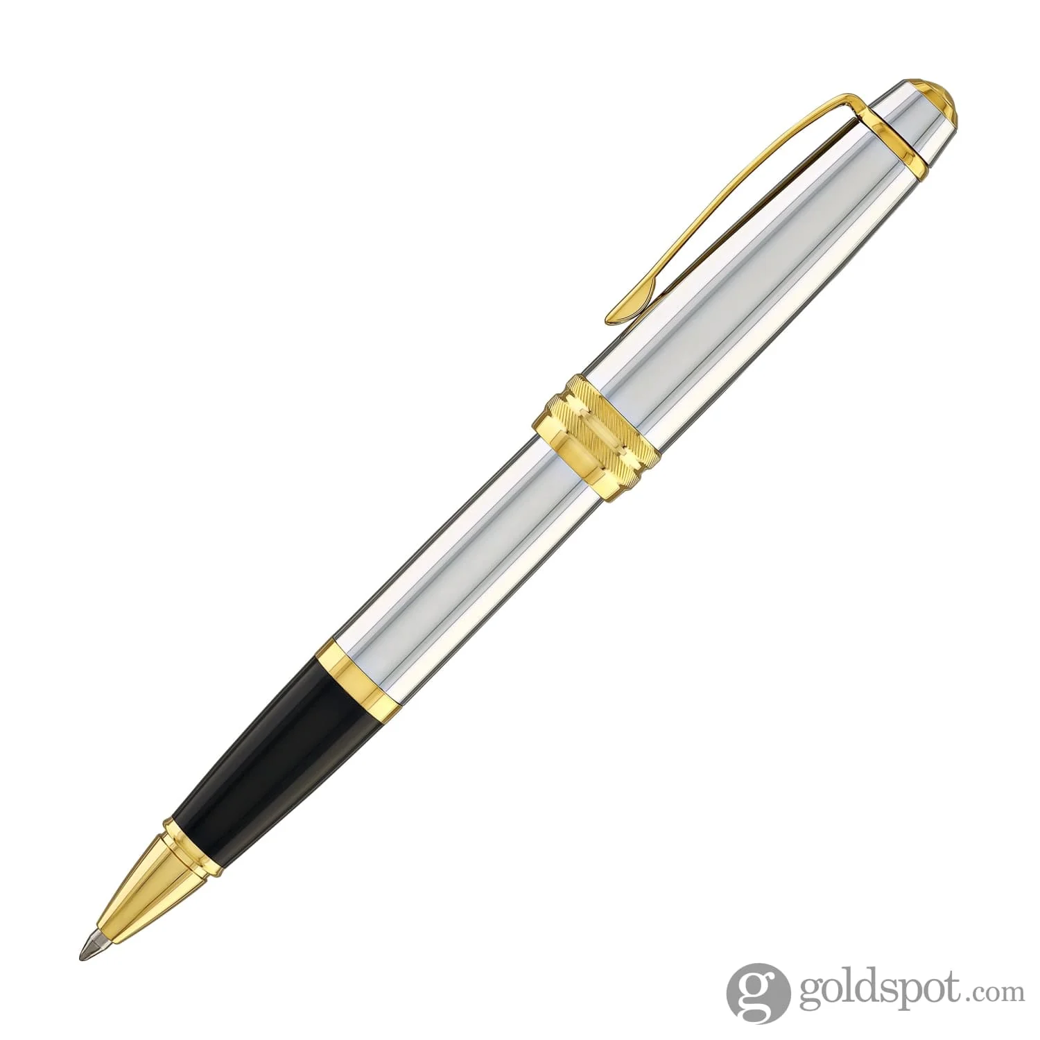 Cross Bailey Rollerball Pen in Medalist Chrome with Gold Trim - Image 4