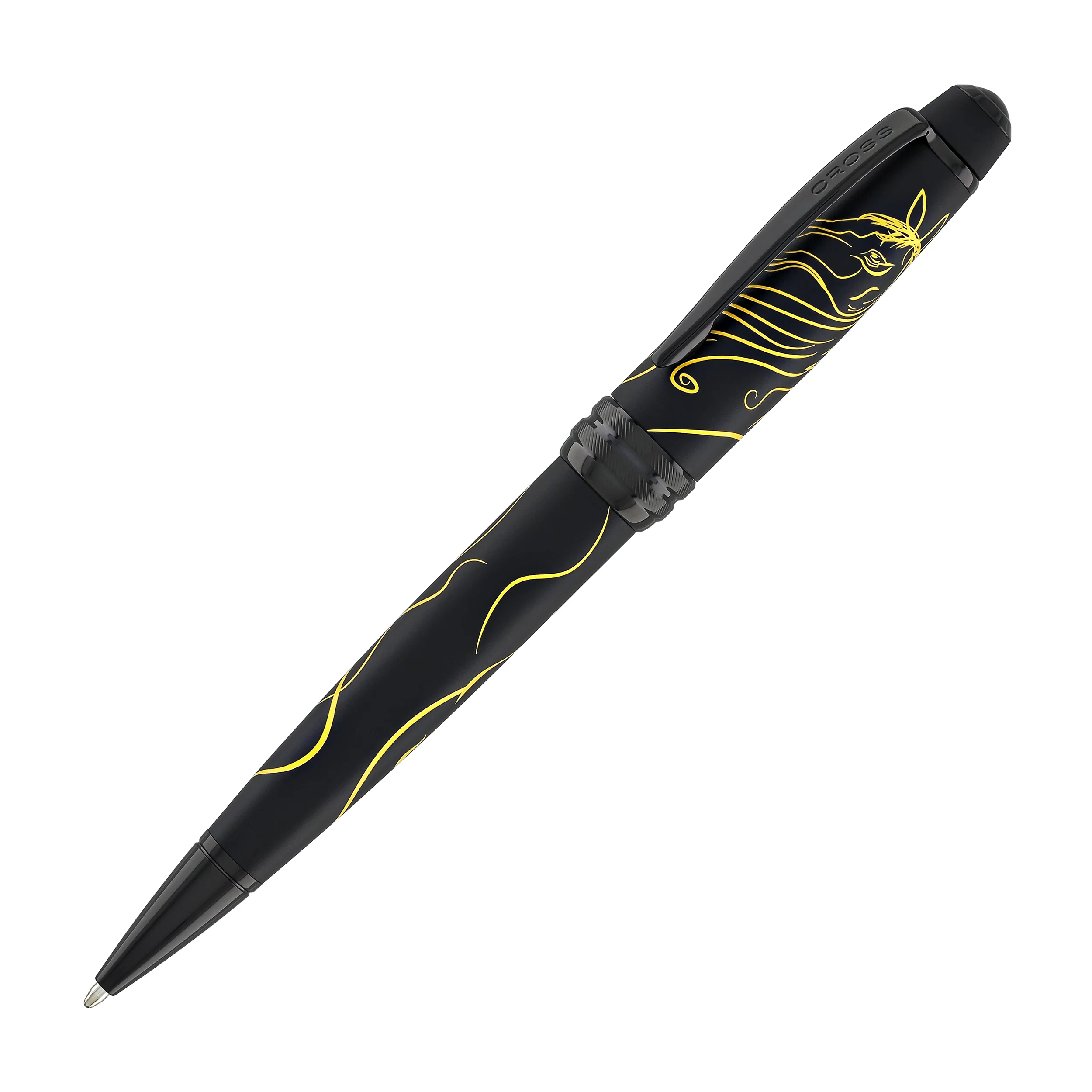 Cross Bailey Zodiac Year of the Horse Ballpoint Pen in Matte Black with Black PVD Appointments - Image 3